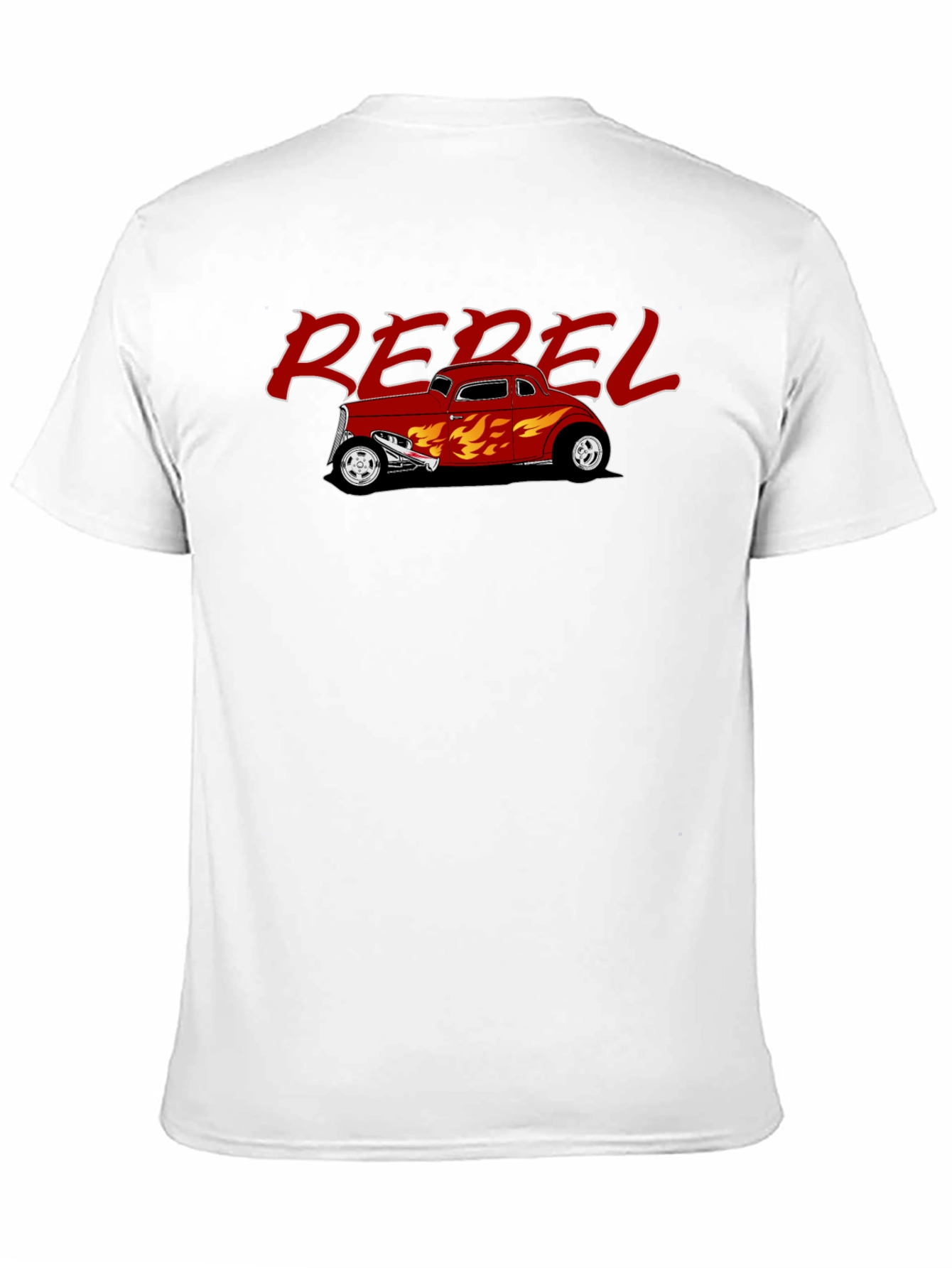 Black Rebel Hot Rod Flames Graphic T-Shirt view 11