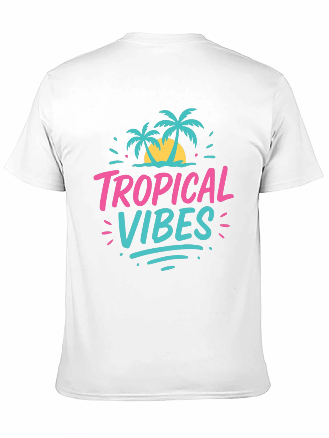 Black Tropical Vibes Graphic Tee - Summer Ready! view 11
