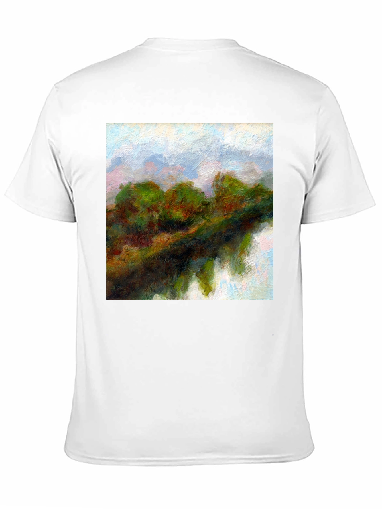 Black Abstract Landscape Graphic Tee view 11