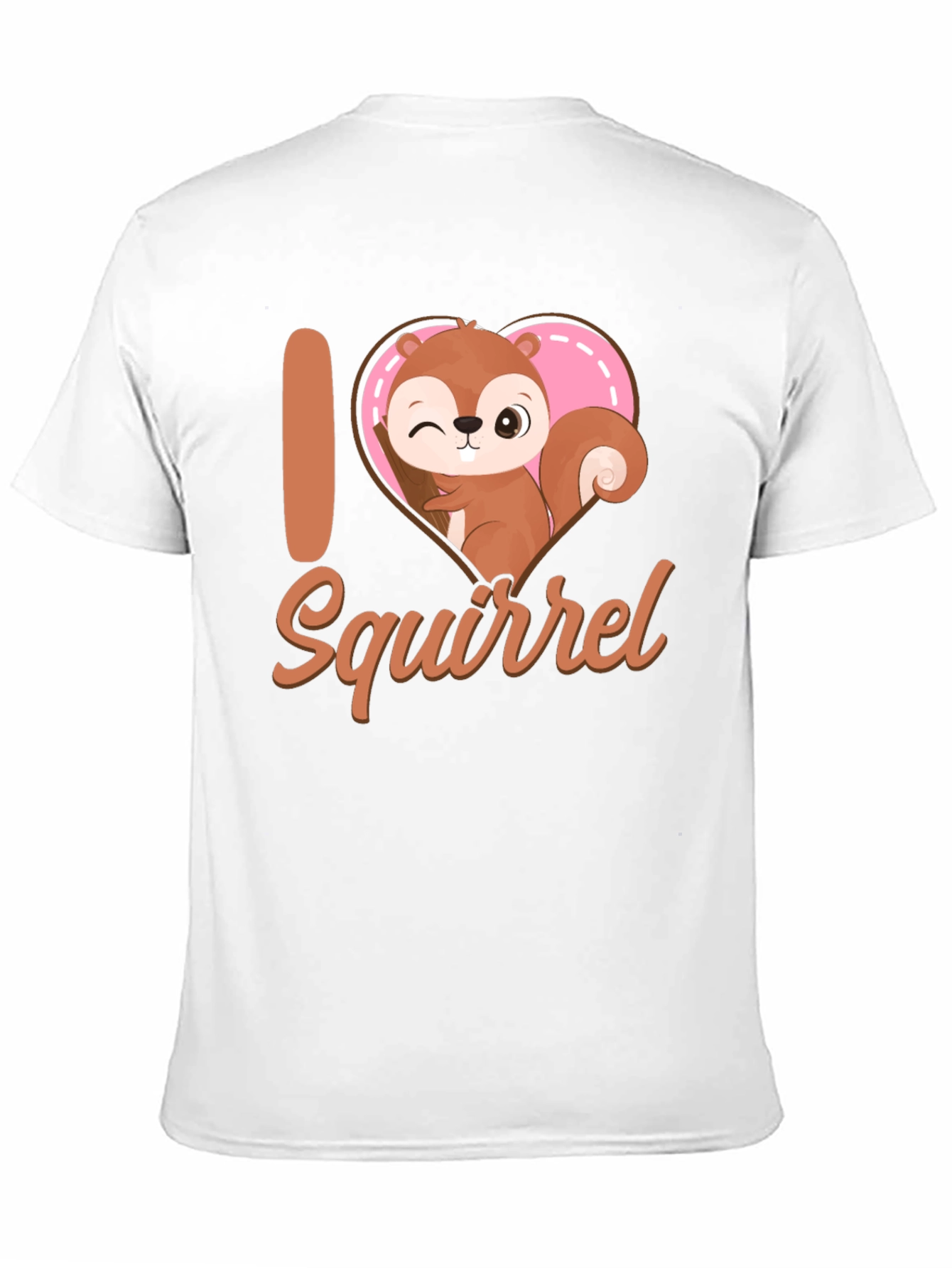 Black I Heart Squirrel T-Shirt Cute Cartoon Tee view 11