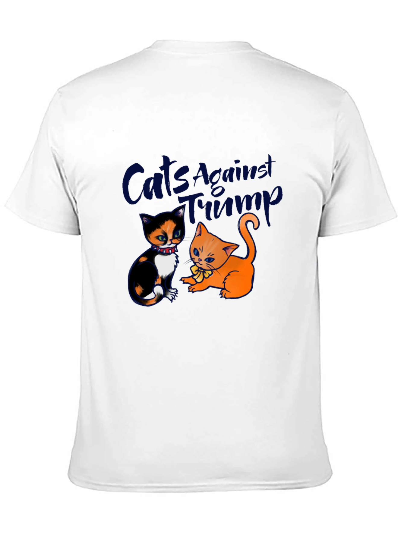 Black Cats Against Trump Novelty Graphic Tee view 11