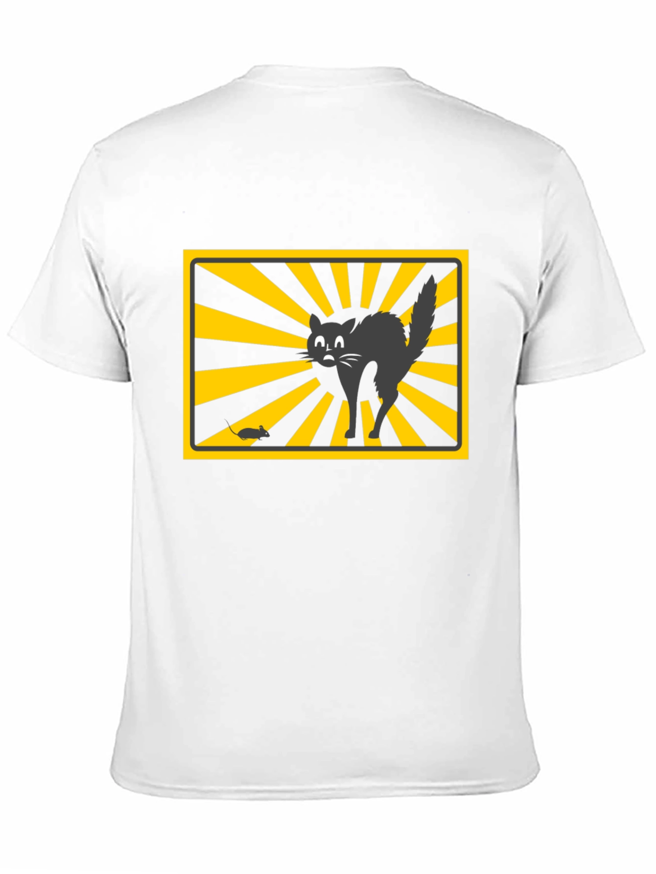 Black Funny Black Cat Warning T-Shirt view 11