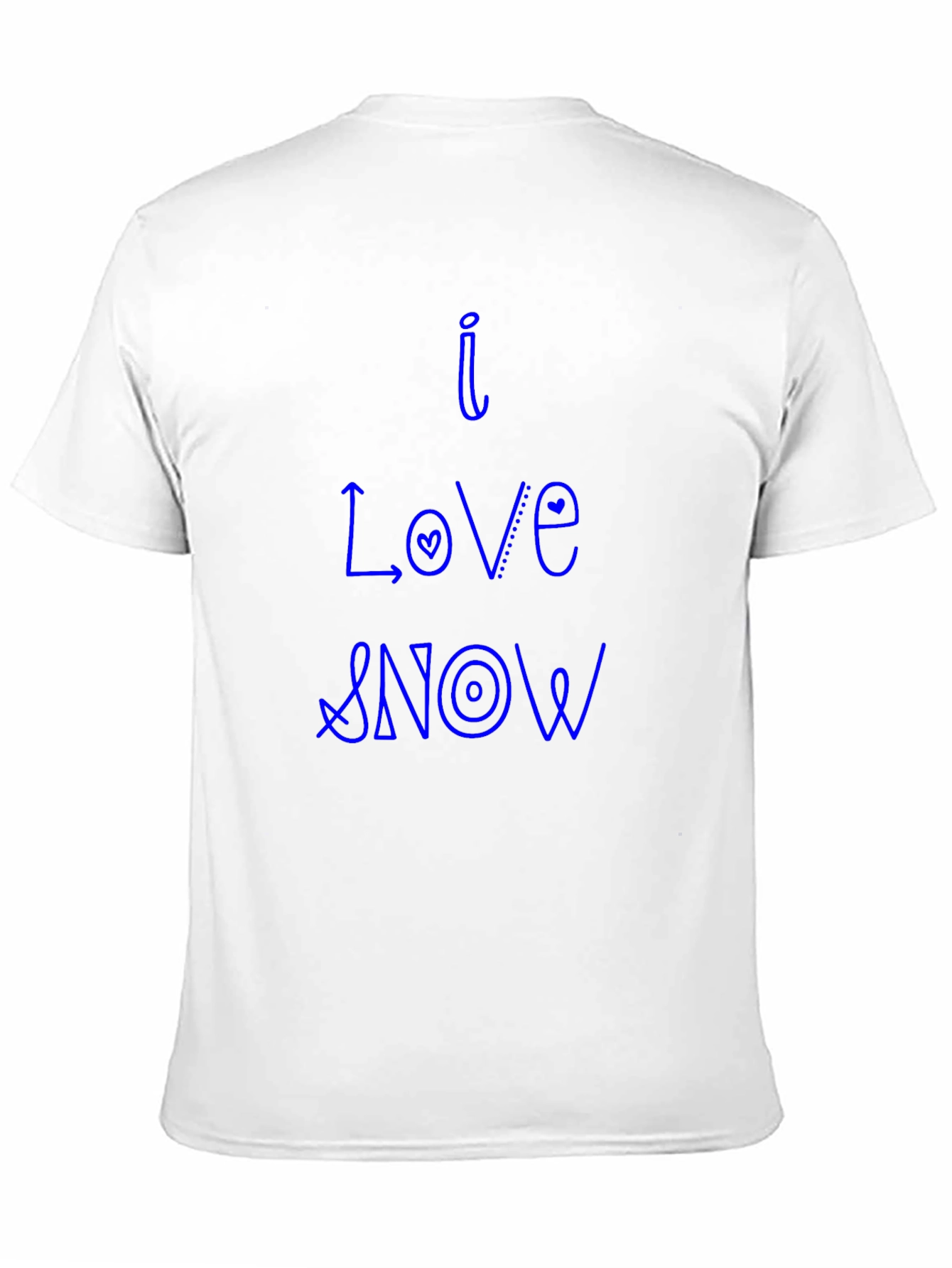 Black I Love Snow Black Cotton Tee view 11