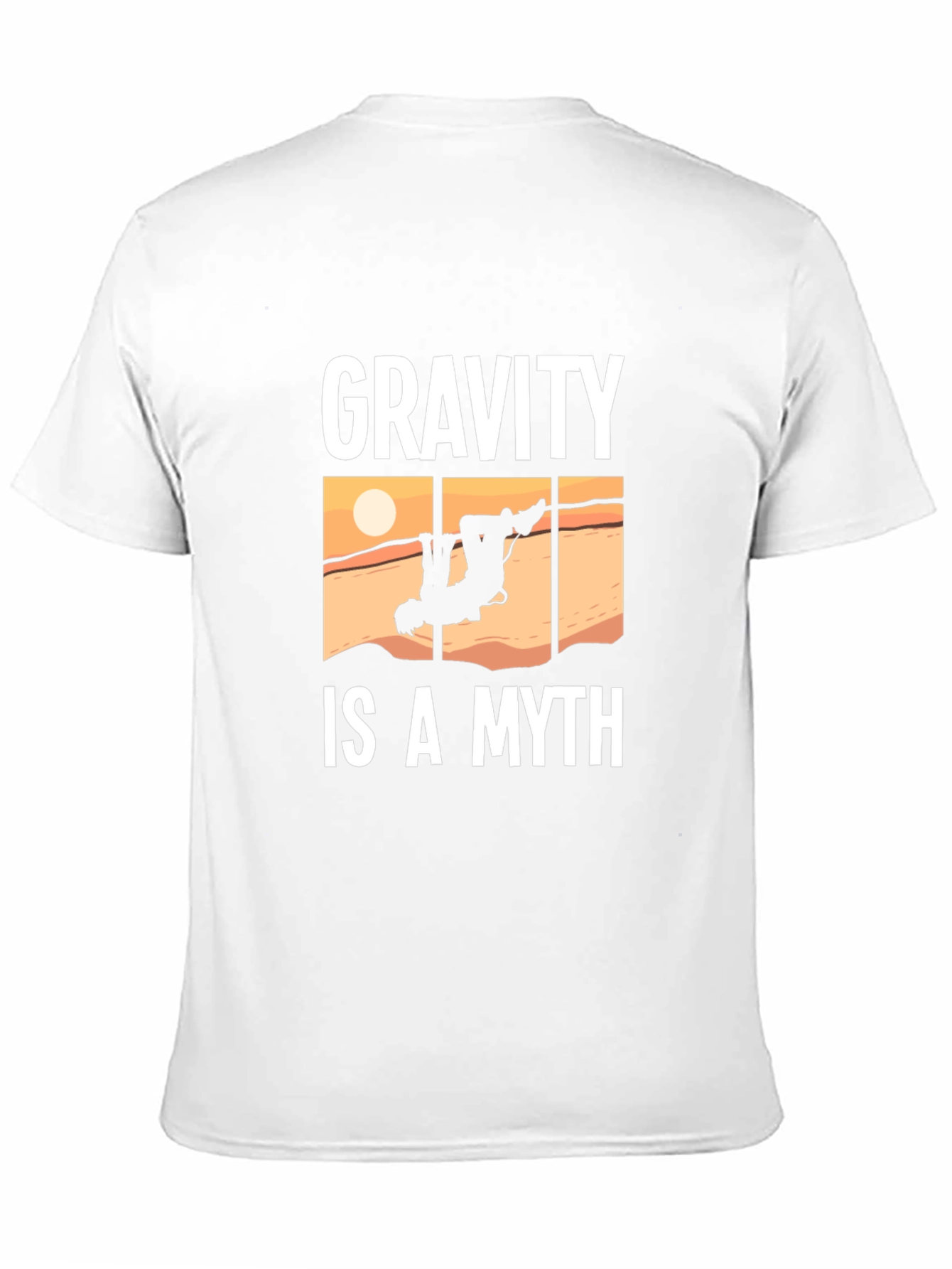 Black Gravity Is A Myth Funny Climbing T-Shirt view 11