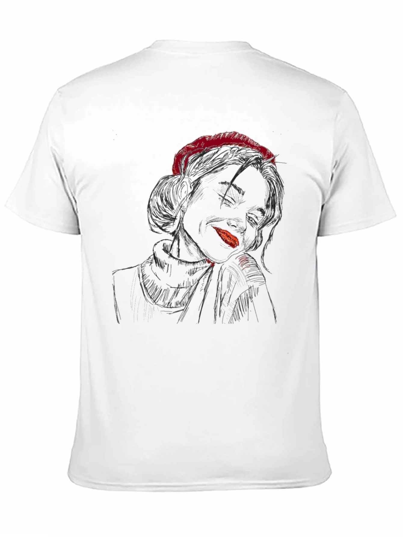 Black Sketch Art Graphic T-Shirt - Casual Black Tee view 11