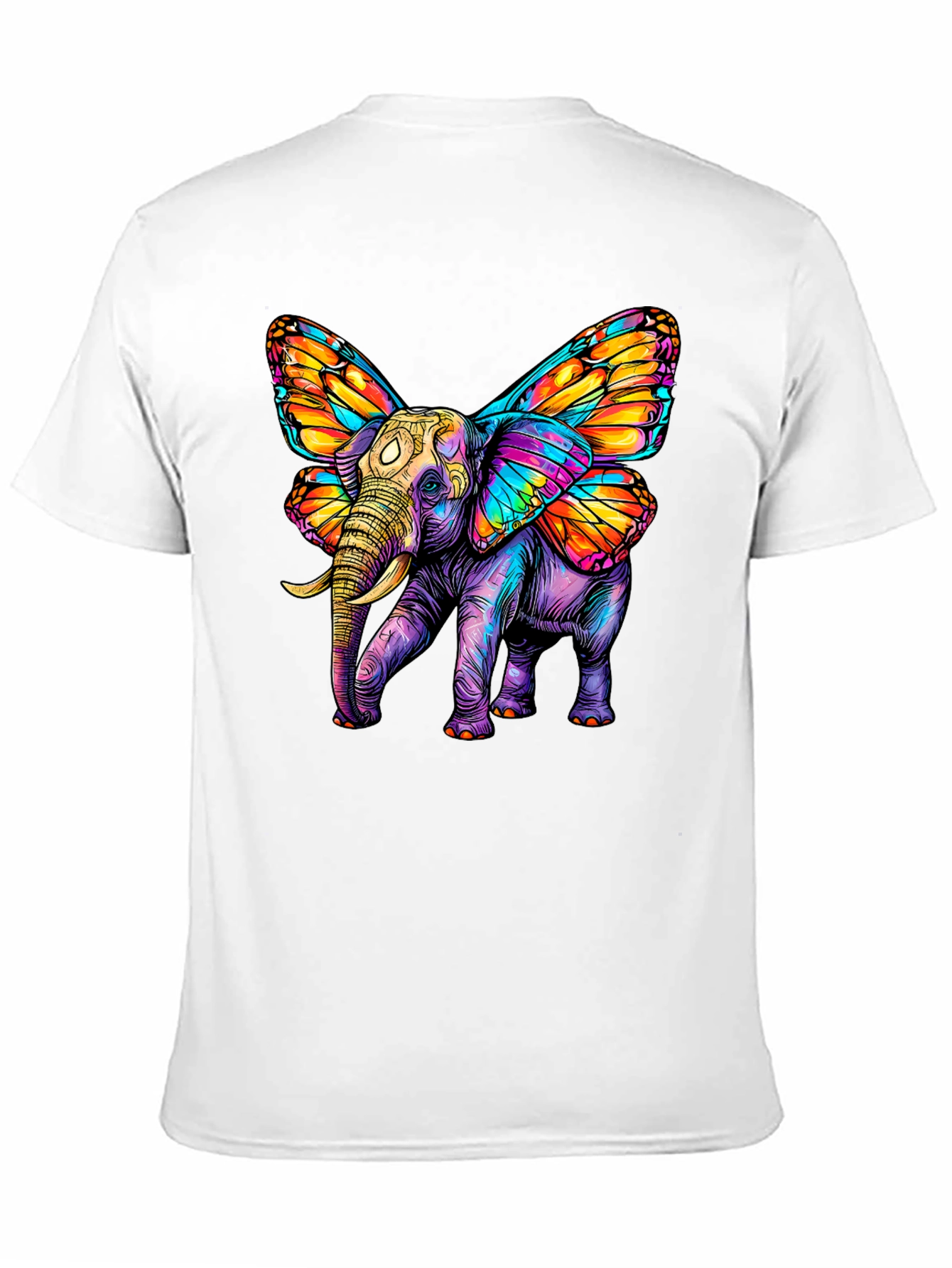 Black Butterfly Winged Elephant Graphic Tee view 11