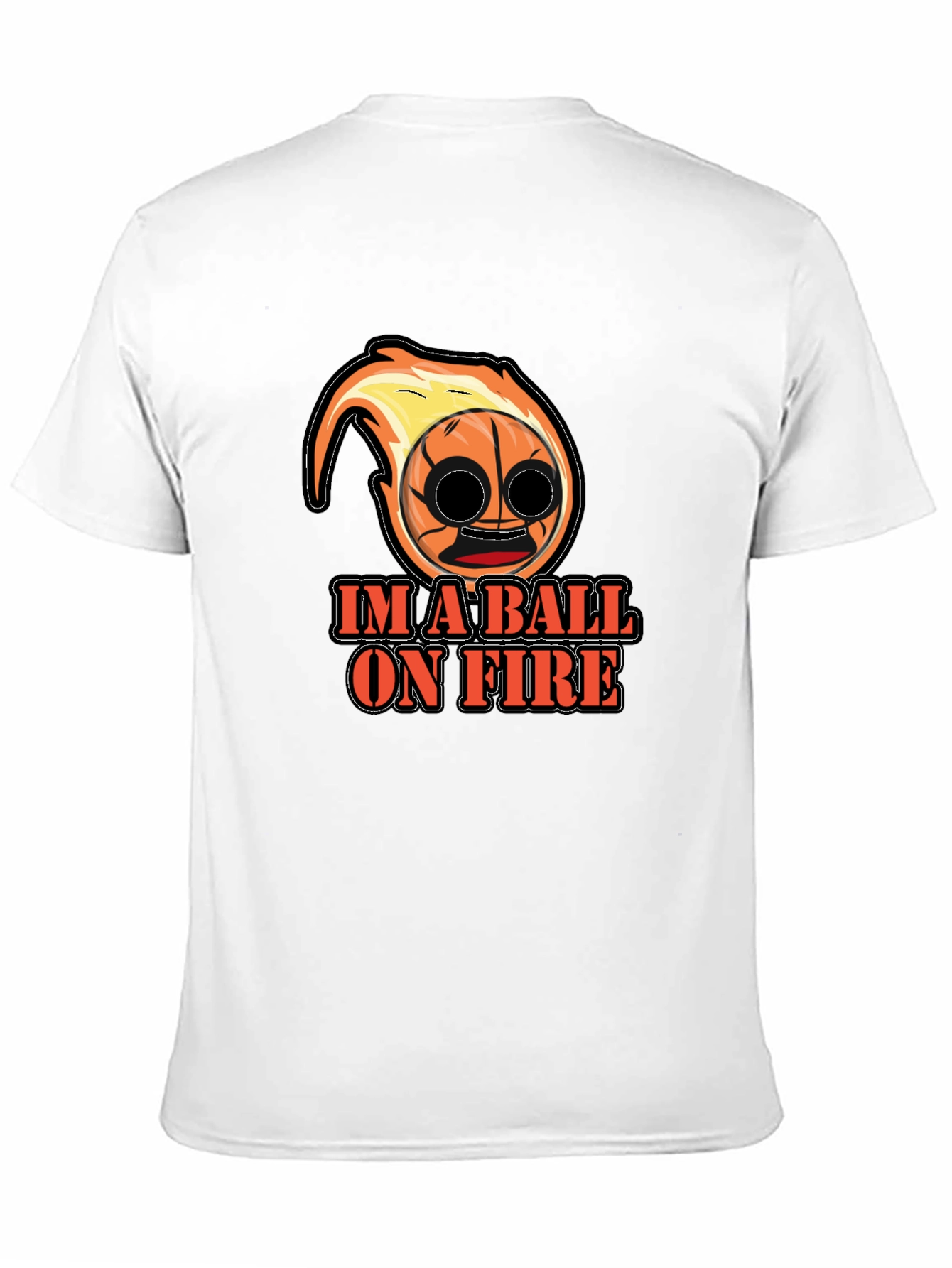 Black Im a Ball On Fire Graphic Tee - Black Cotton Blend view 11