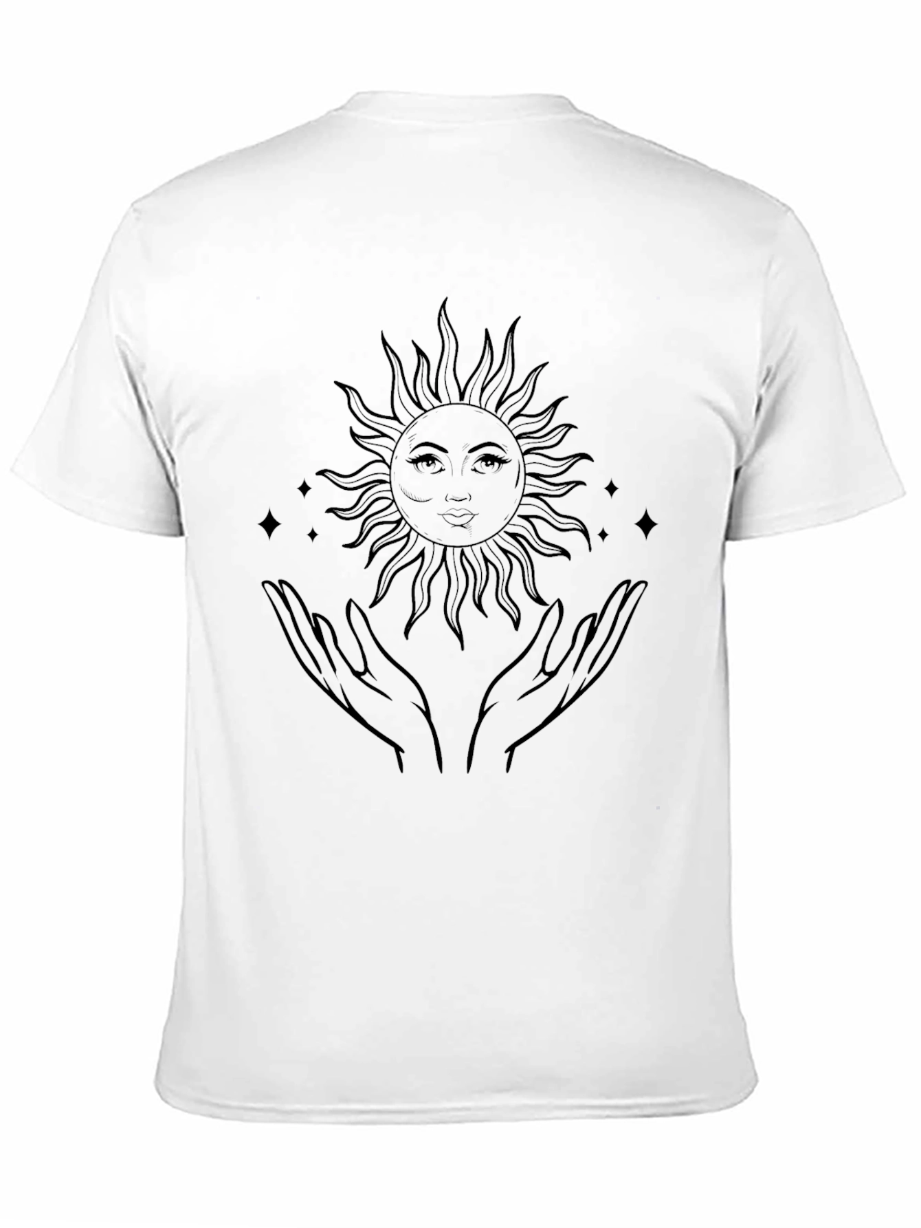 Black Mystic Sun Hands Graphic Tee - Black view 11