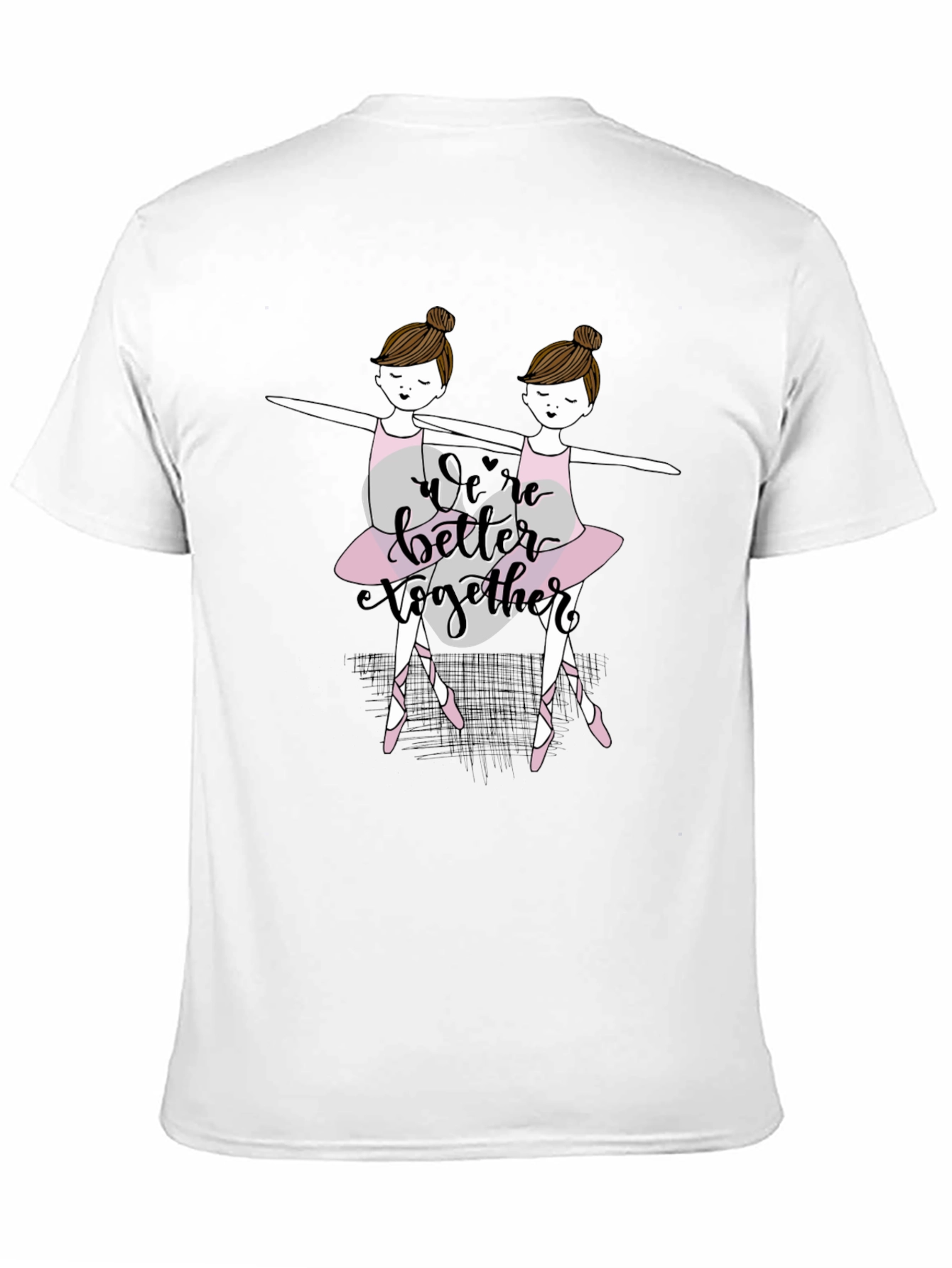 Black Ballerina Twin Dance Graphic T-Shirt view 11