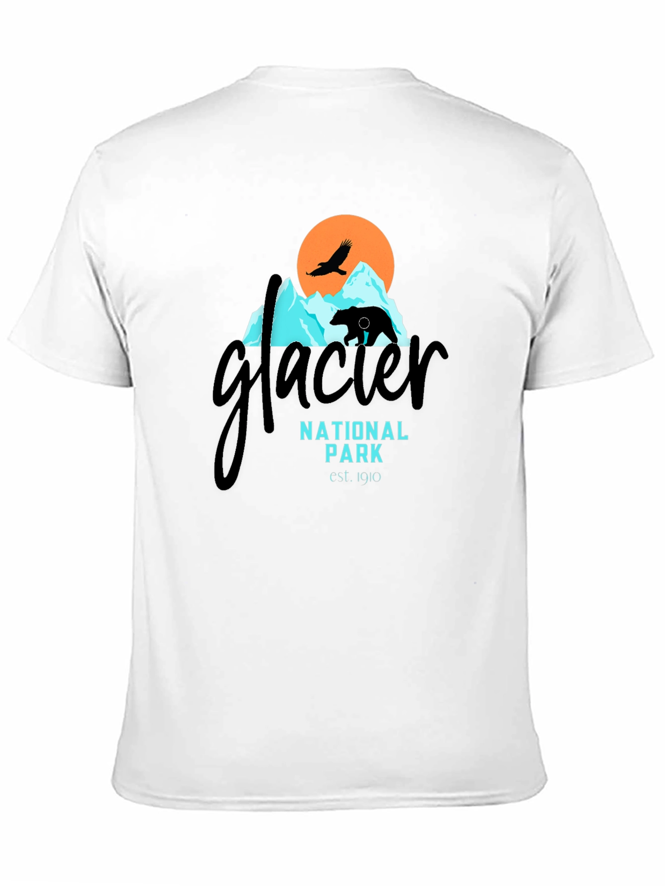 Black Glacier National Park Black T-Shirt view 11