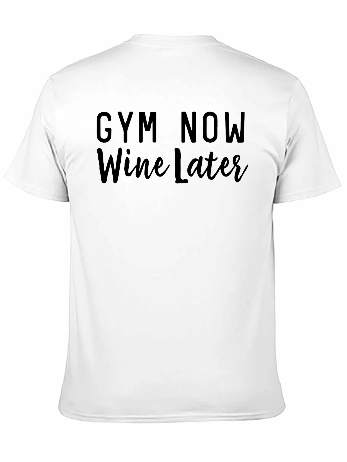 Black Gym Now Wine Later Graphic Tee view 11