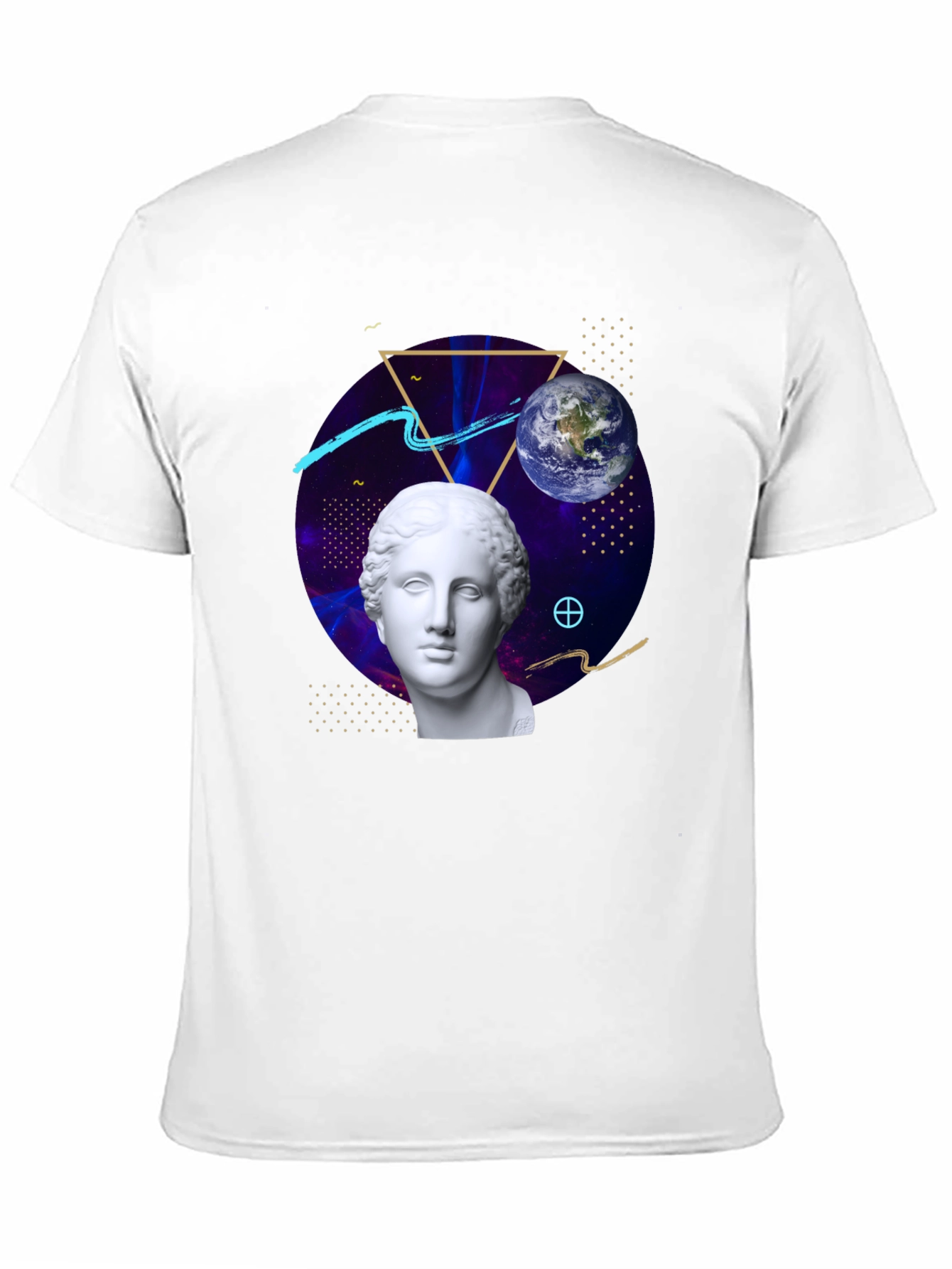 Black Cosmic Bust Tee - Unique Graphic Design T-Shirt view 11