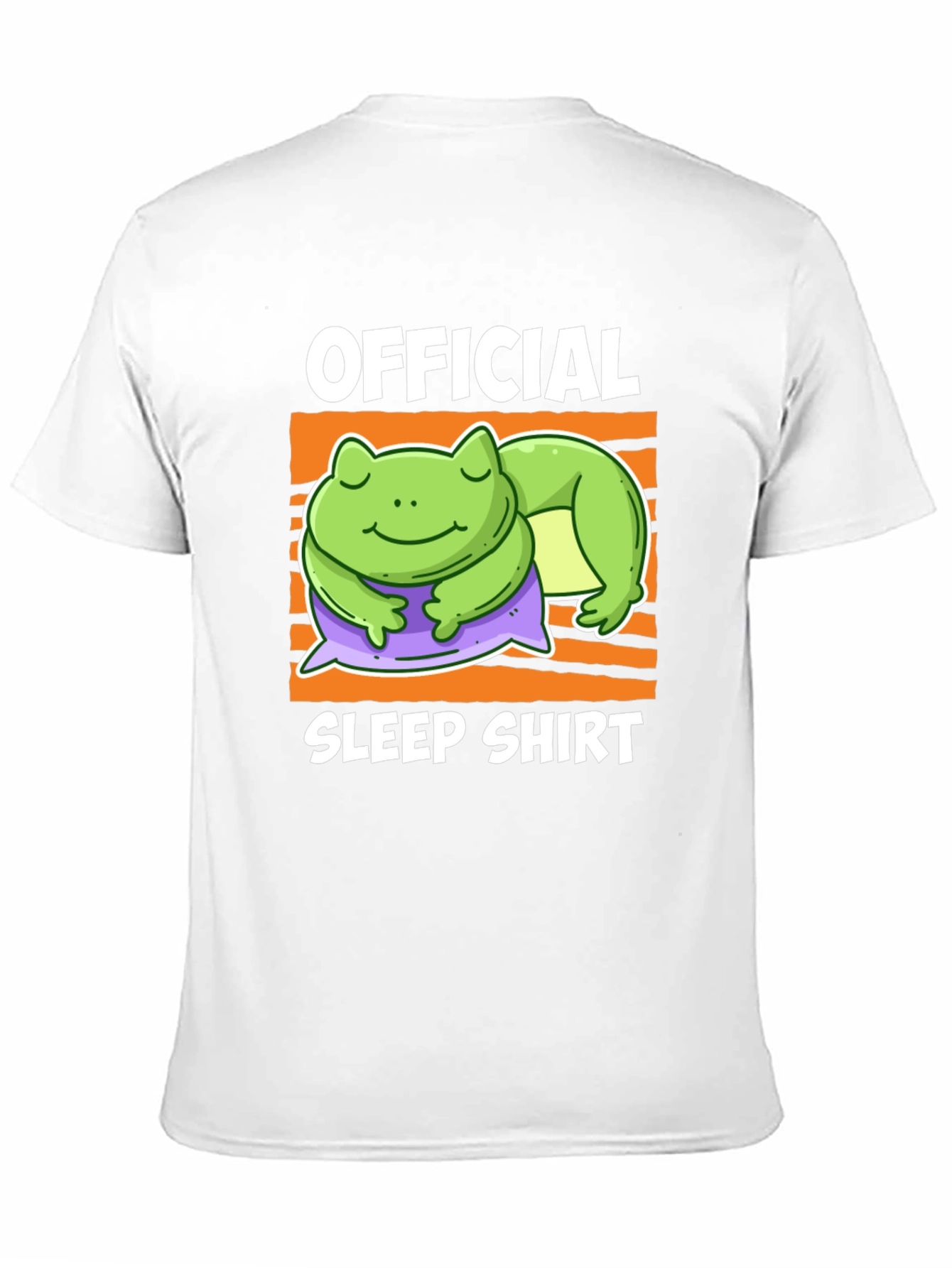 Black Official Sleep Shirt - Lazy Frog Graphic Tee view 11