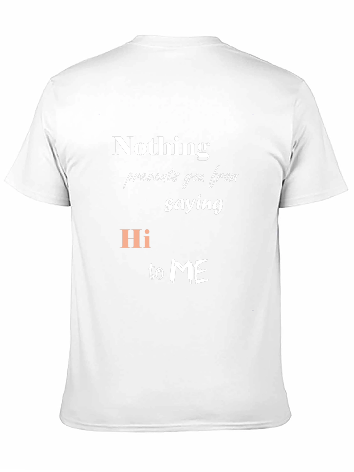Black Funny Graphic Tee: Nothing Prevents You Saying Hi view 11