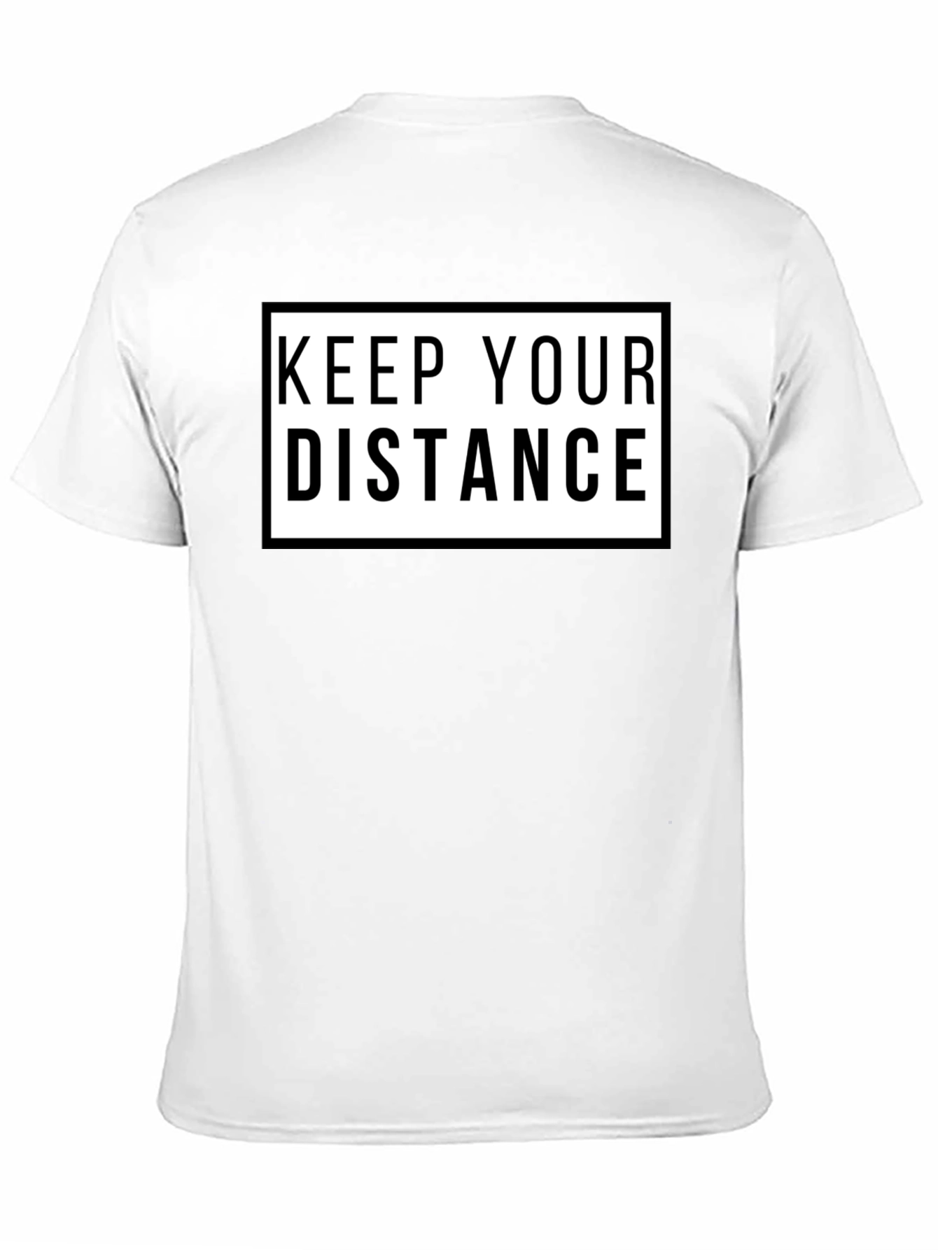 Black Keep Your Distance Graphic Tee - Black view 11