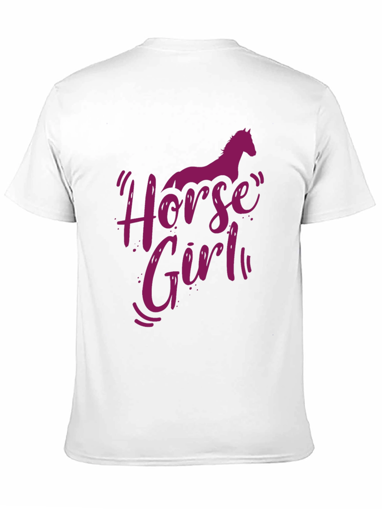 Black Horse Girl Graphic Tee - Unisex Black Cotton T-Shirt view 11