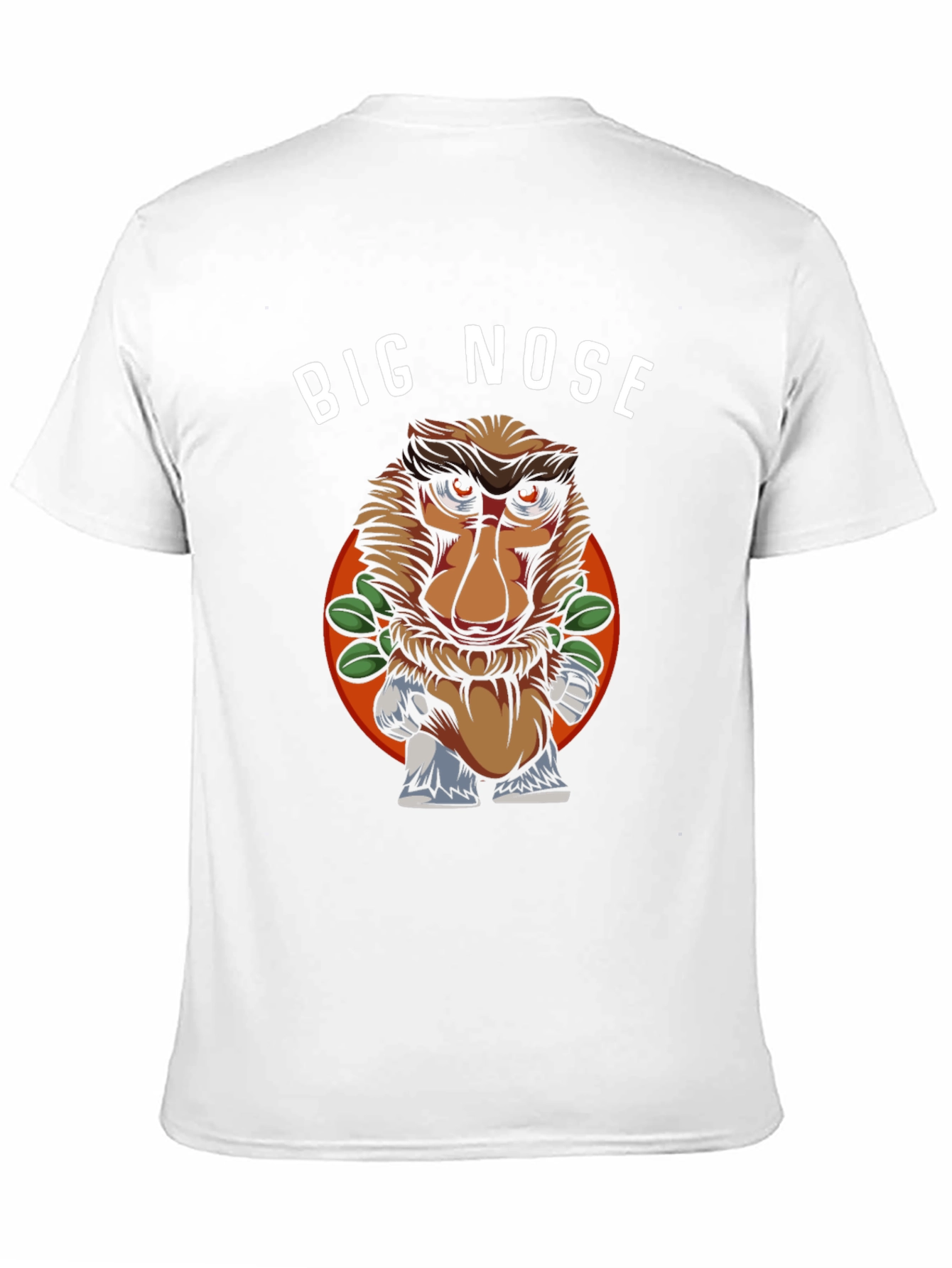 Black Big Nose Monkey Graphic T-Shirt - Unique Humor Tee view 11