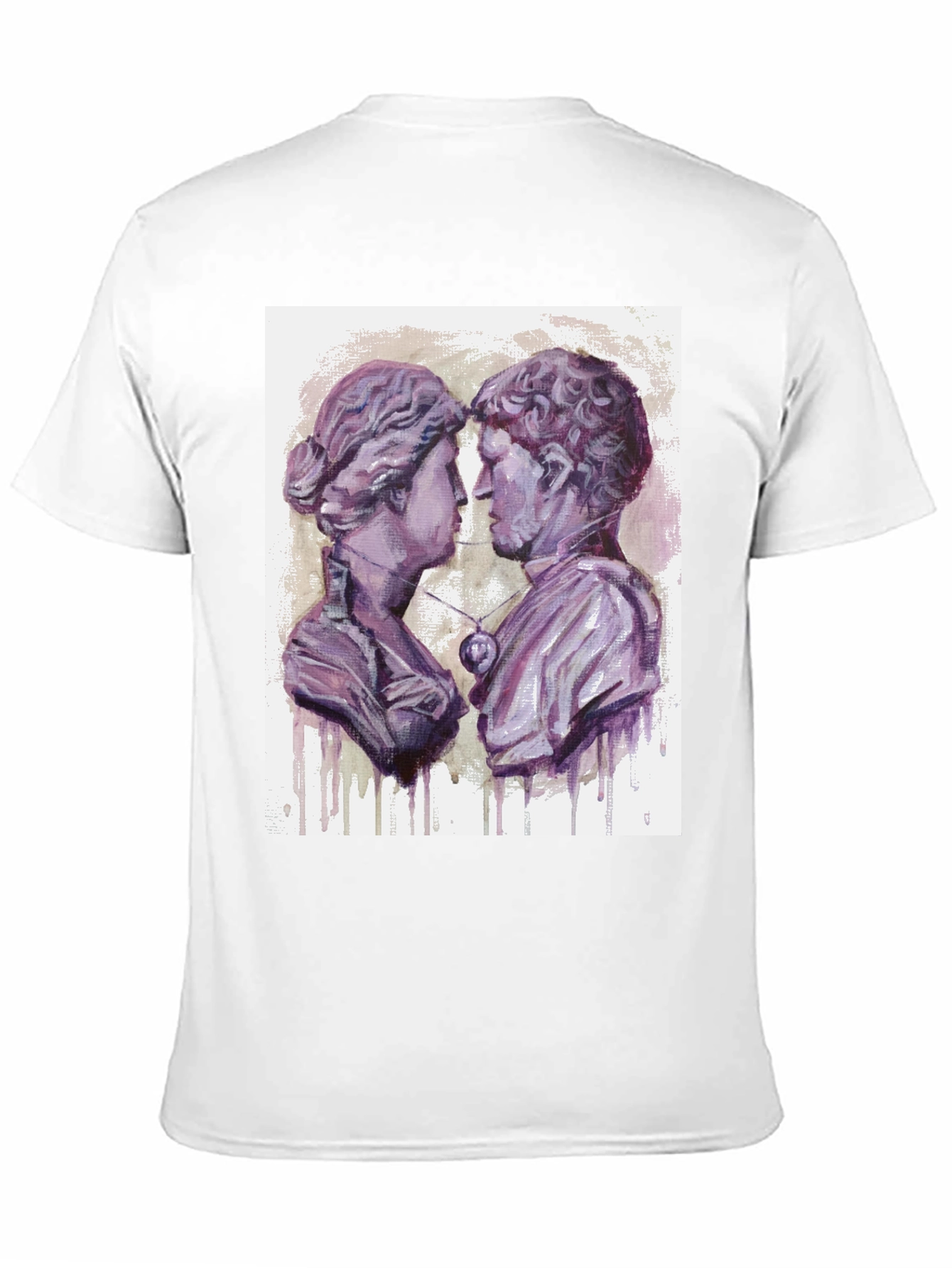 Black Ancient Lovers T-Shirt - Unique Artistic Design view 11