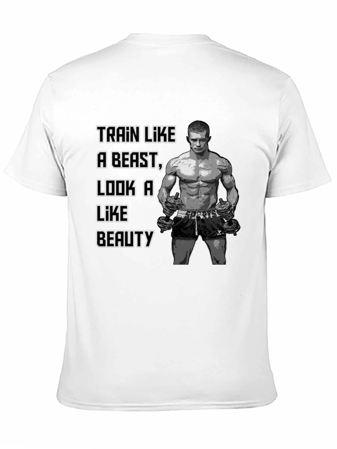 Black Train Like a Beast Graphic T-Shirt view 11