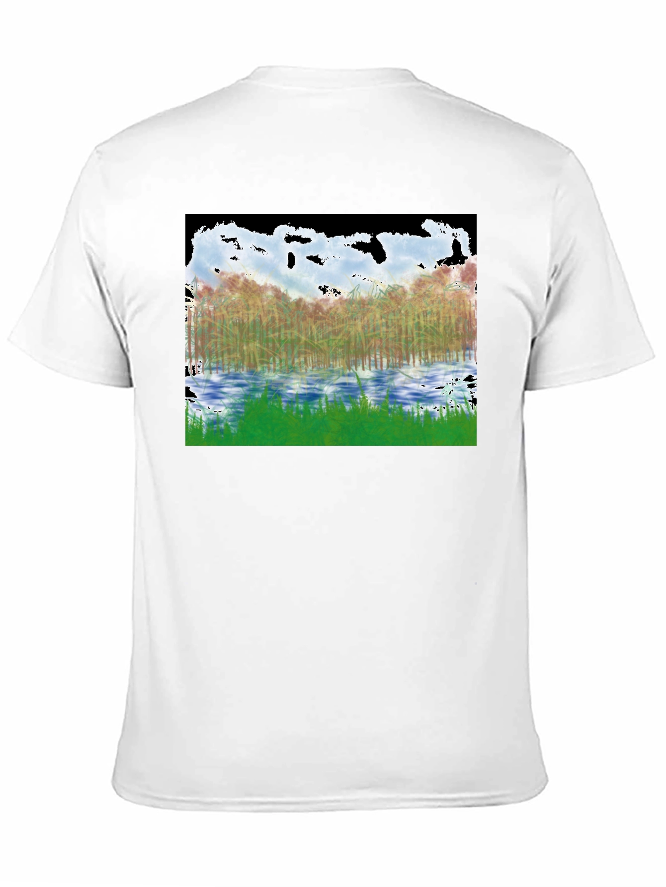 Black Nature Inspired Black T-Shirt view 11