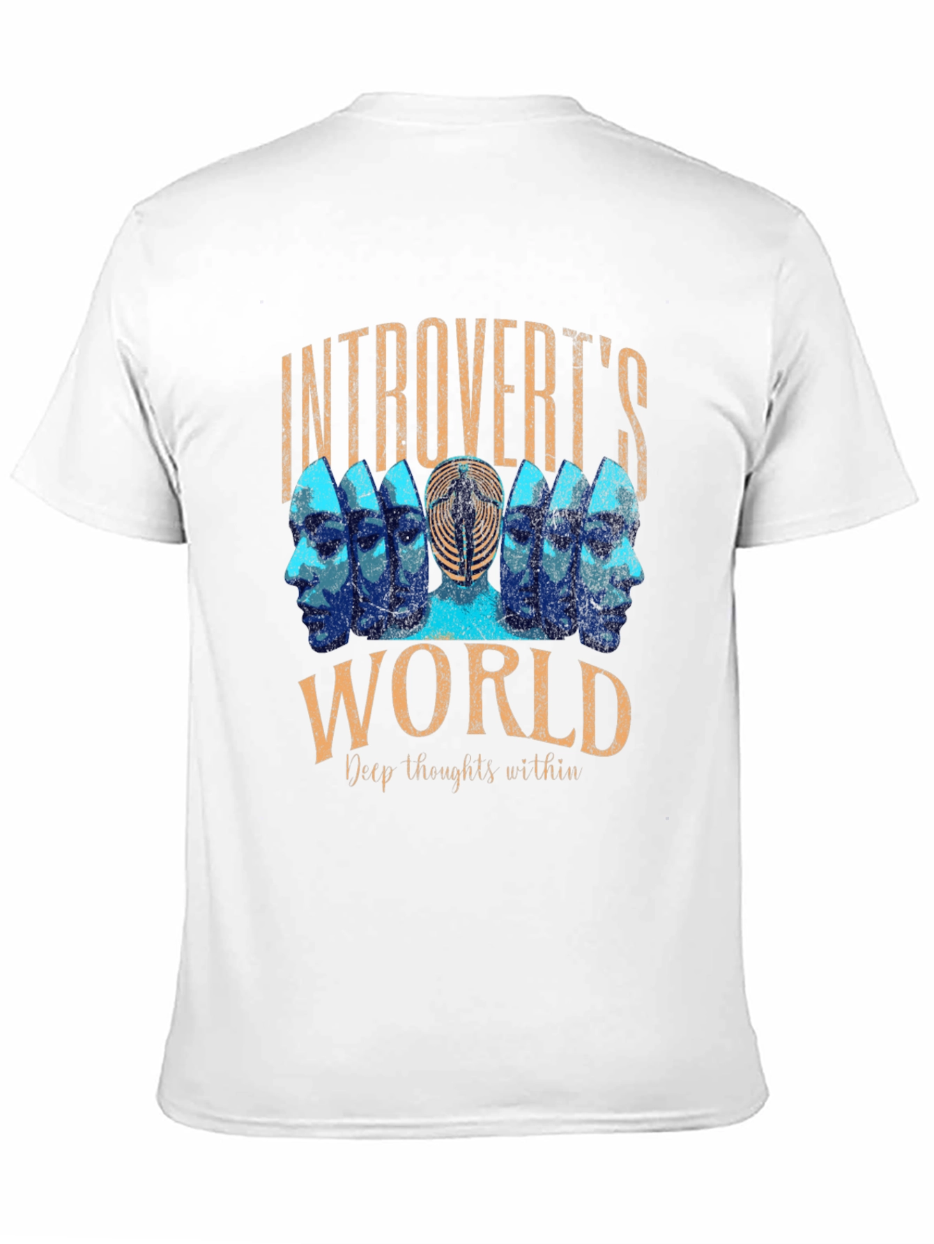 Black Introvert's World Graphic T-Shirt - Deep Thoughts Tee view 11