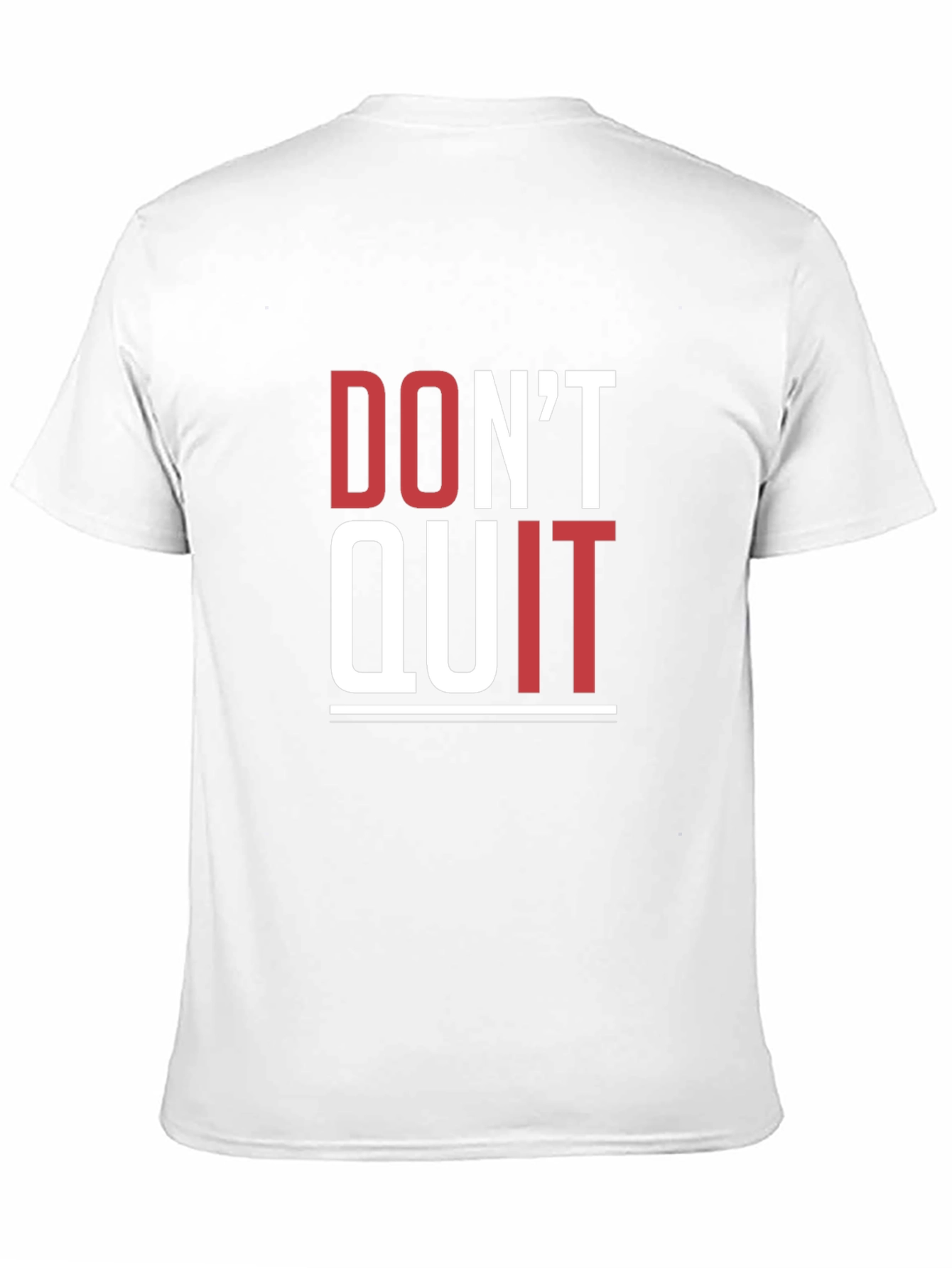Black Motivational Graphic Tee - Don't Quit T-Shirt view 11
