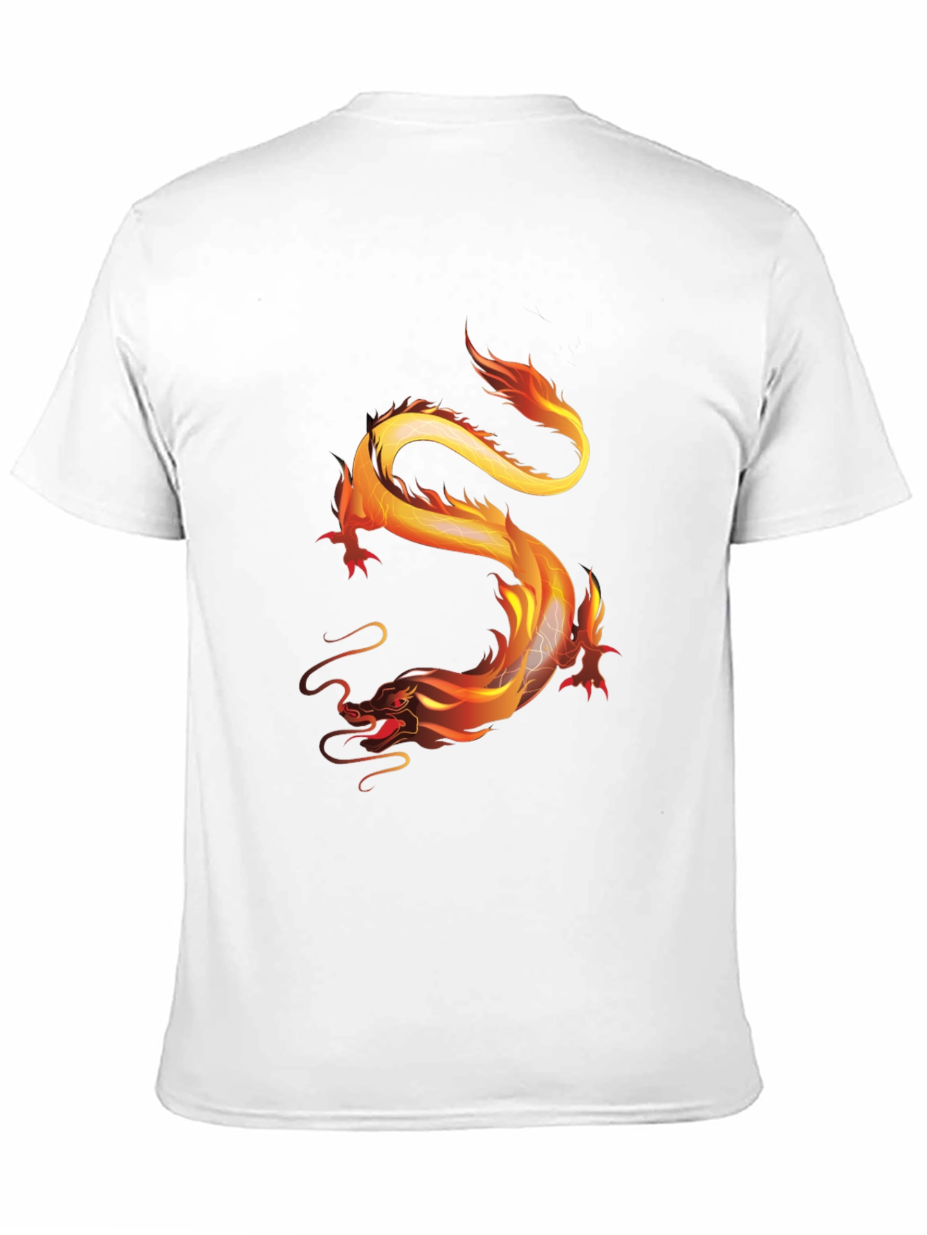 Black Fiery Dragon Graphic Tee - Black view 11