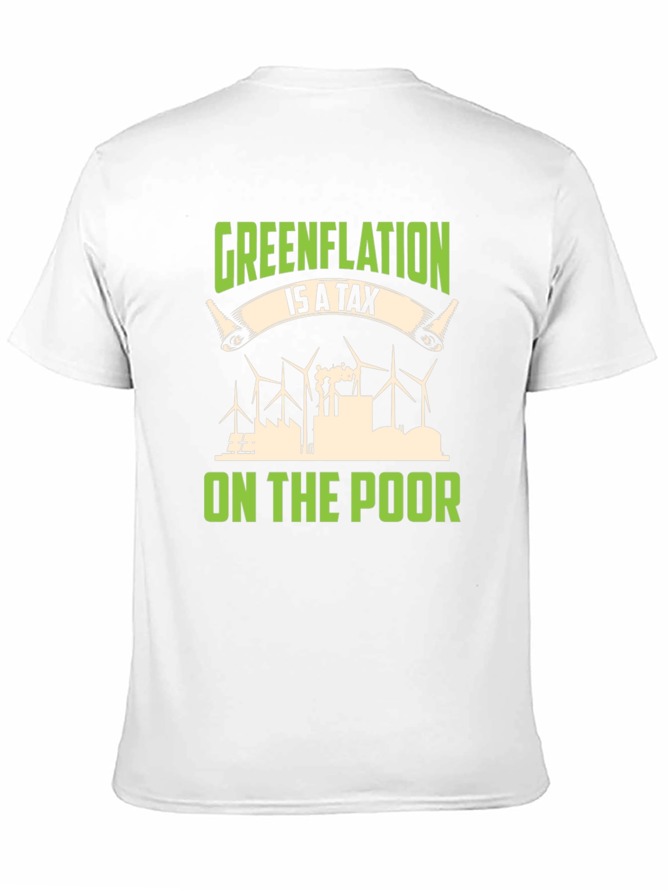 Black Greenflation T-Shirt: Tax on the Poor Political Tee view 11