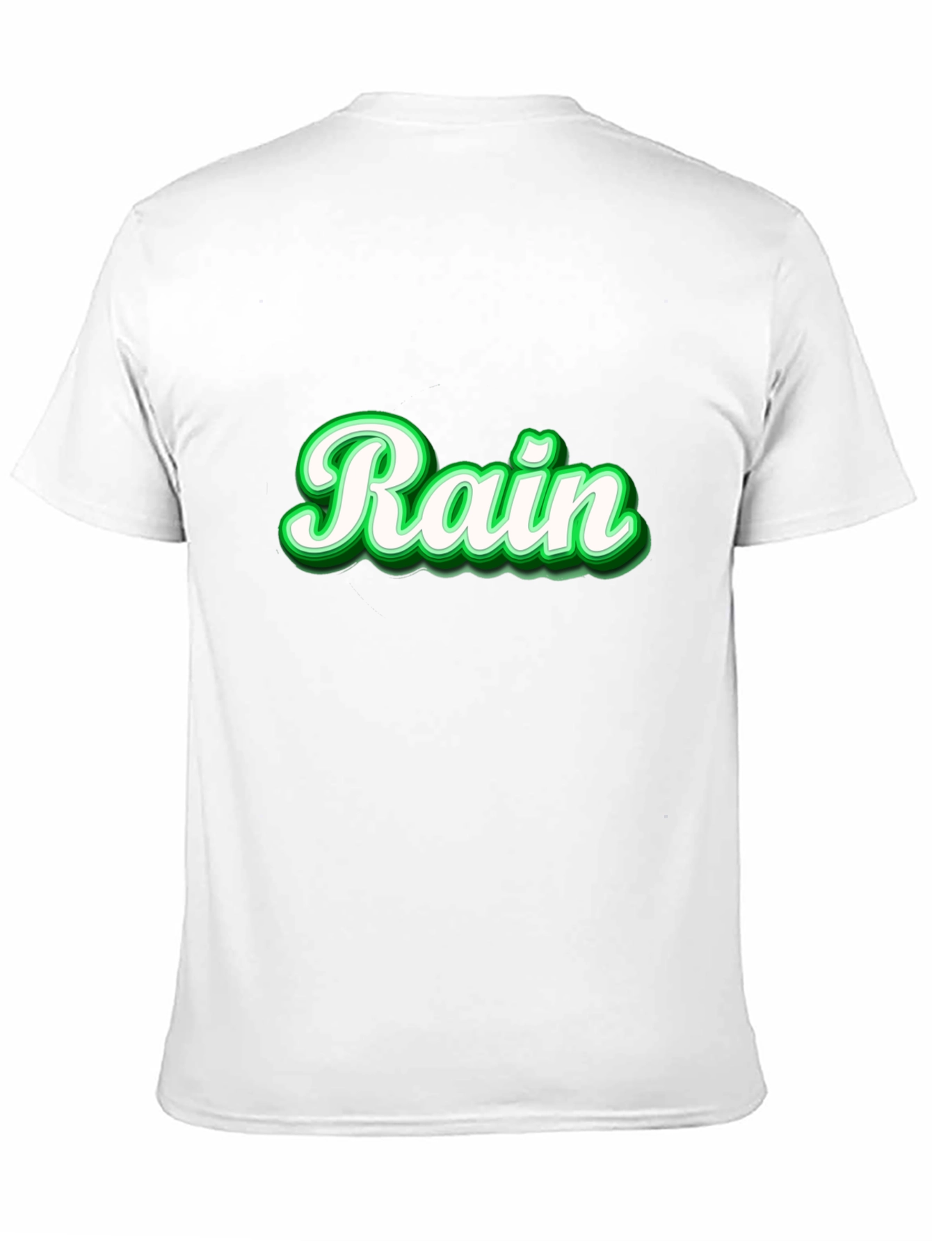 Black Stylish Black T-Shirt with 'Rain' Graphic view 11