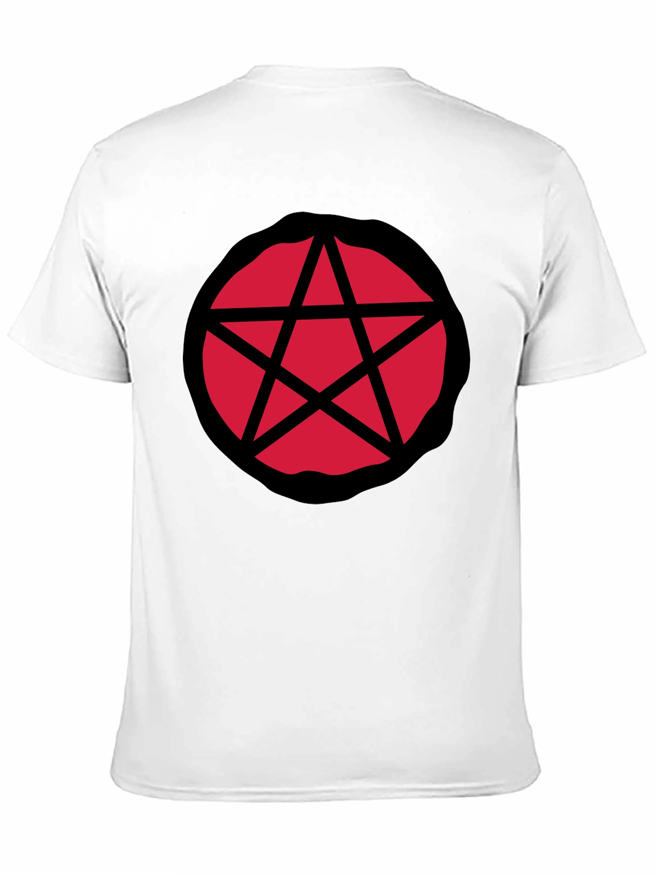 Black Red Pentagram Graphic Black T-Shirt view 11