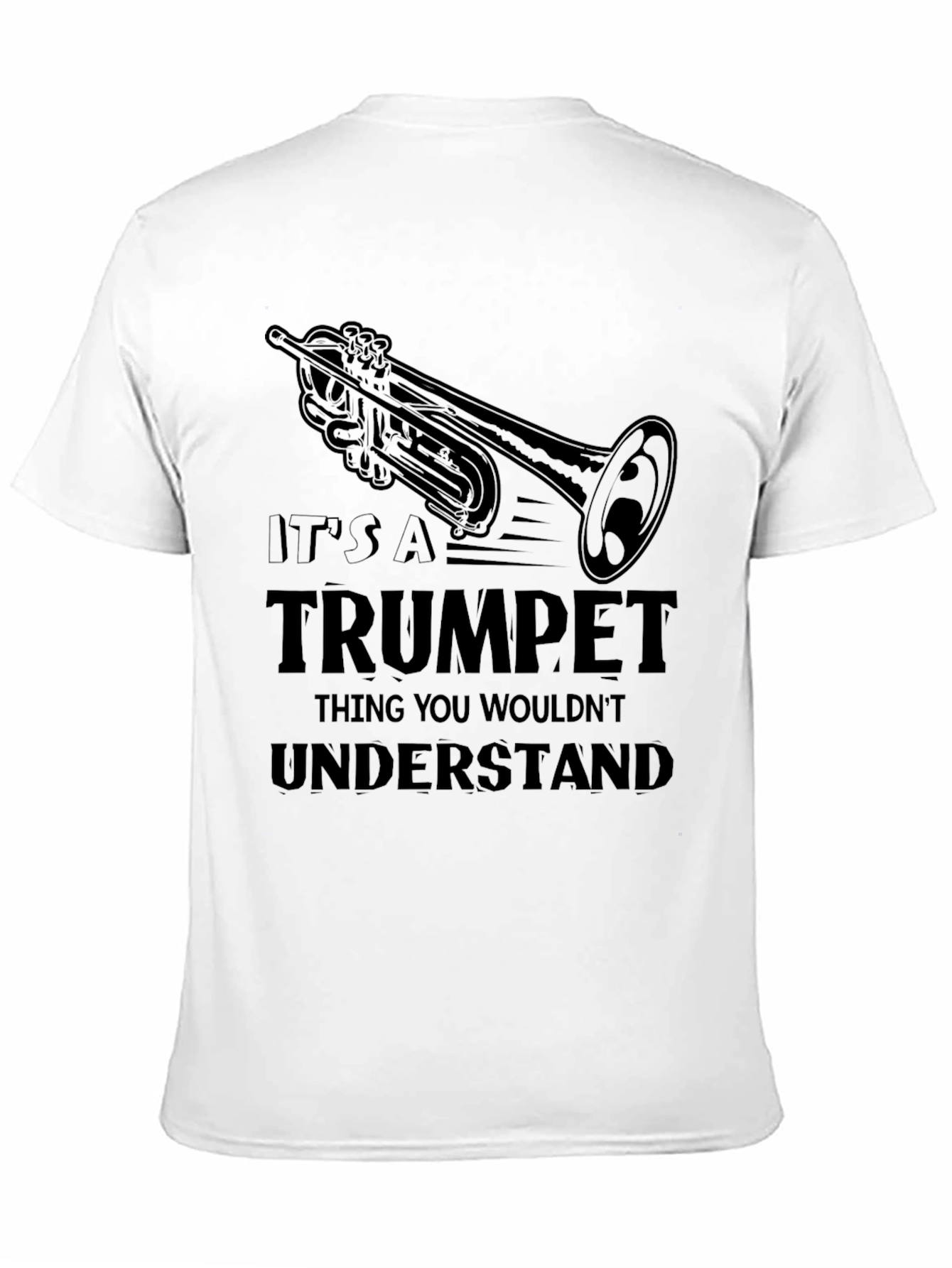 Black Trumpet Thing T-Shirt - Musician Gift view 11