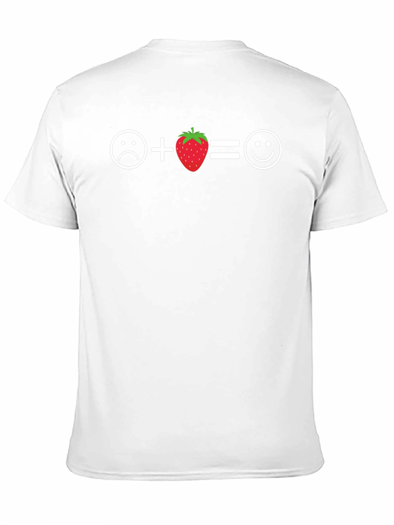 Black Sad Plus Strawberry Equals Happy T-Shirt view 11