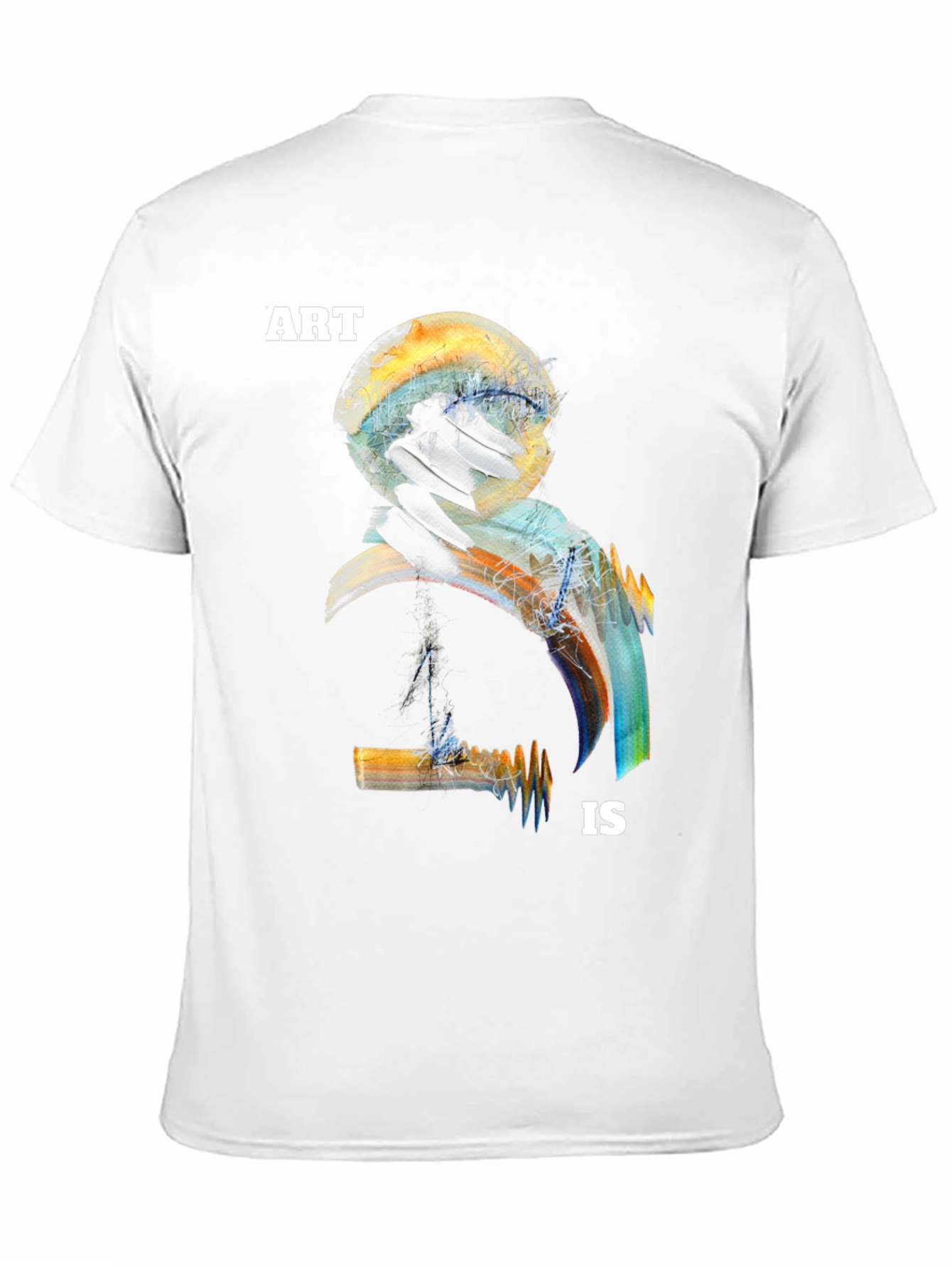 Black Abstract 'Art Is' Graphic T-Shirt view 11