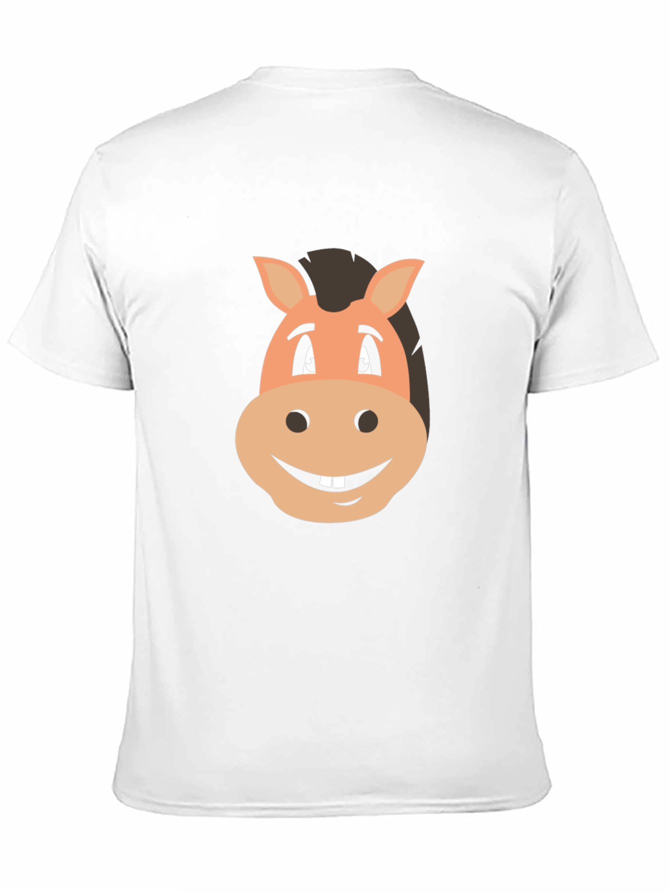 Black Funny Horse Cartoon Graphic Tee view 11