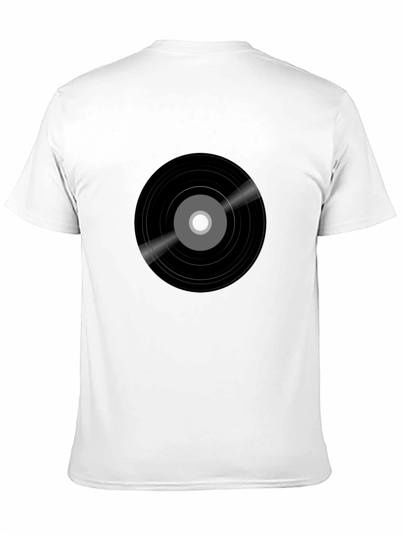 Black Retro Vinyl Record Graphic Tee - Black view 11