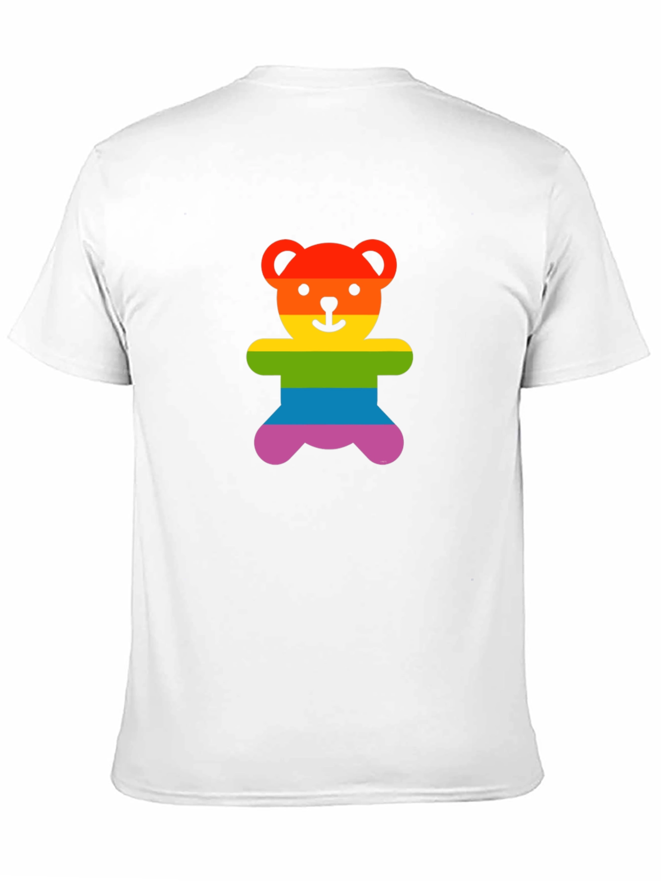 Black Rainbow Teddy Bear Graphic Tee - Pride Shirt view 11