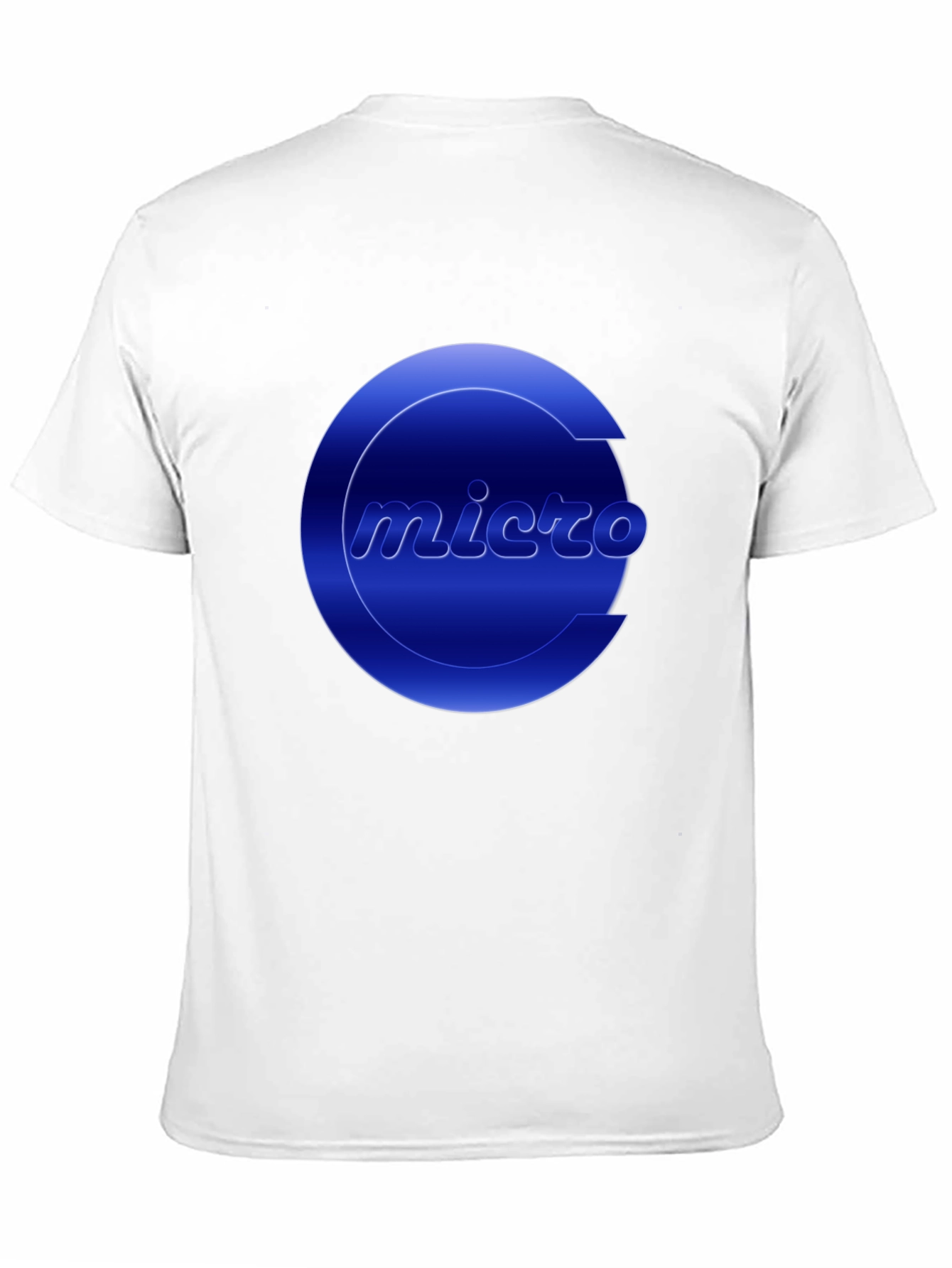 Black Micro Graphic Tee - Cool Blue Logo T-Shirt view 11