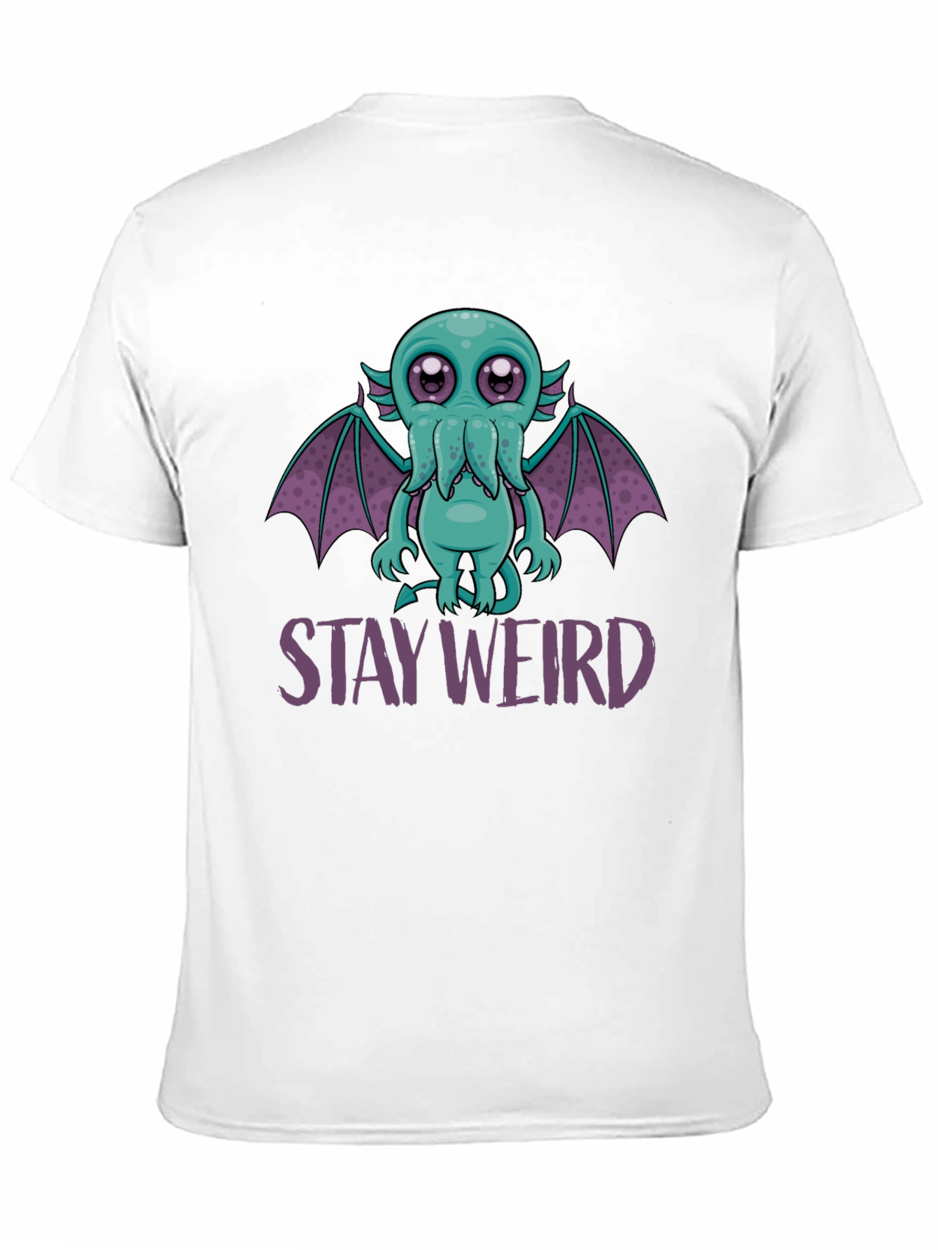 Black Stay Weird Cthulhu T-Shirt - Fun Graphic Tee view 11
