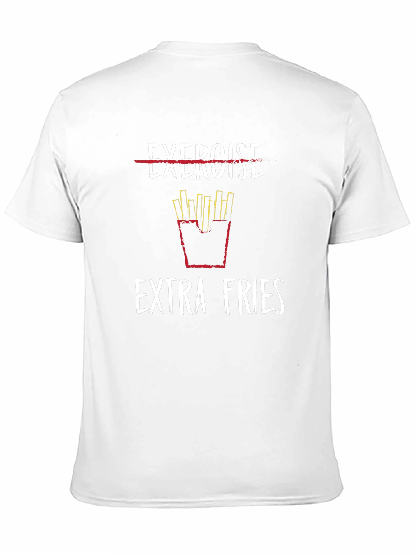 Black Extra Fries Graphic Tee - Funny Foodie T-Shirt view 11