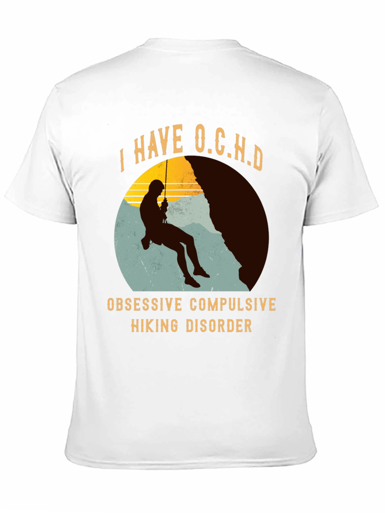 Black I Have O.C.H.D. Obsessive Hiking Disorder T-Shirt view 11