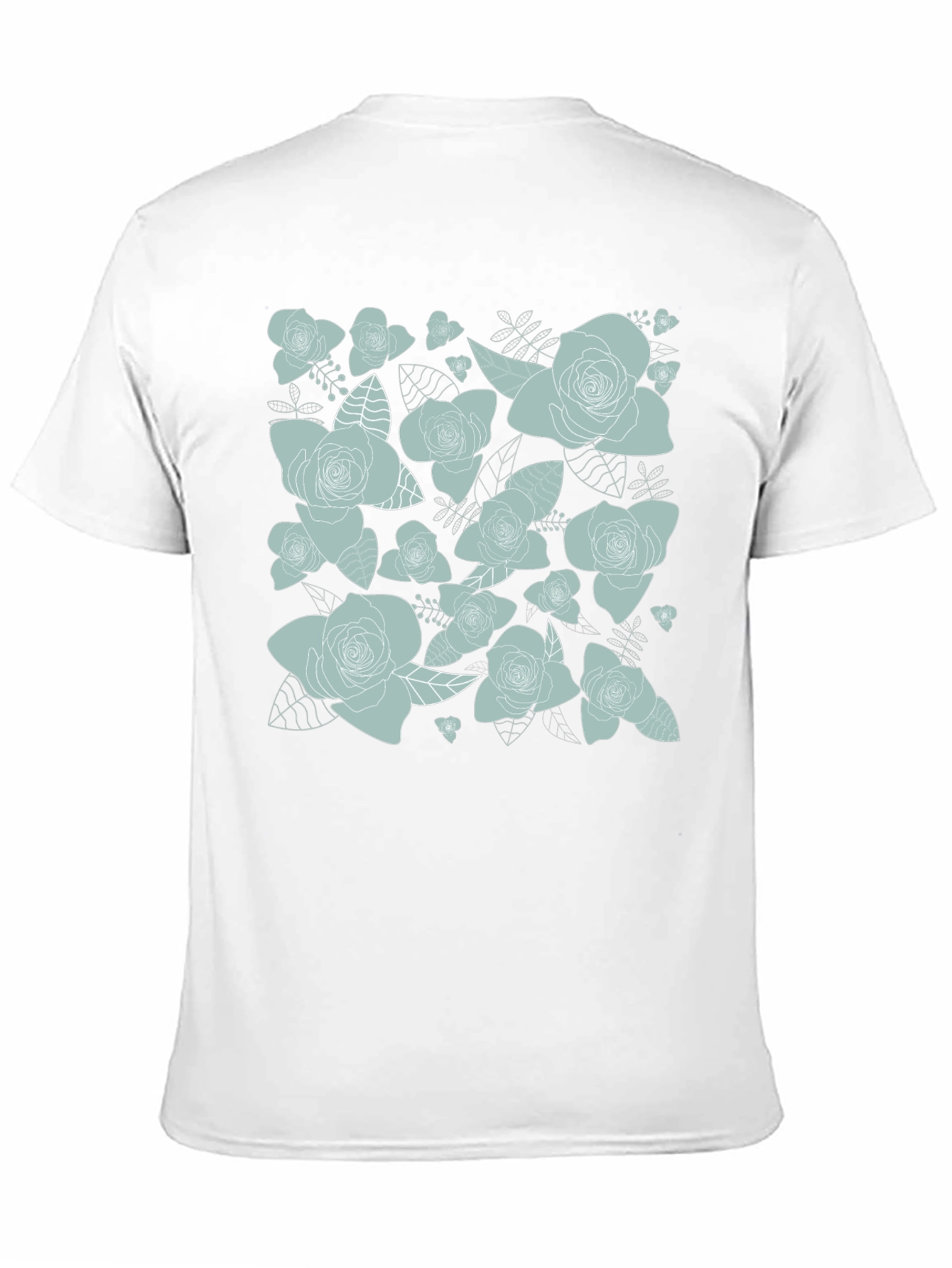 Black Floral Rose Print T-Shirt - Black view 11