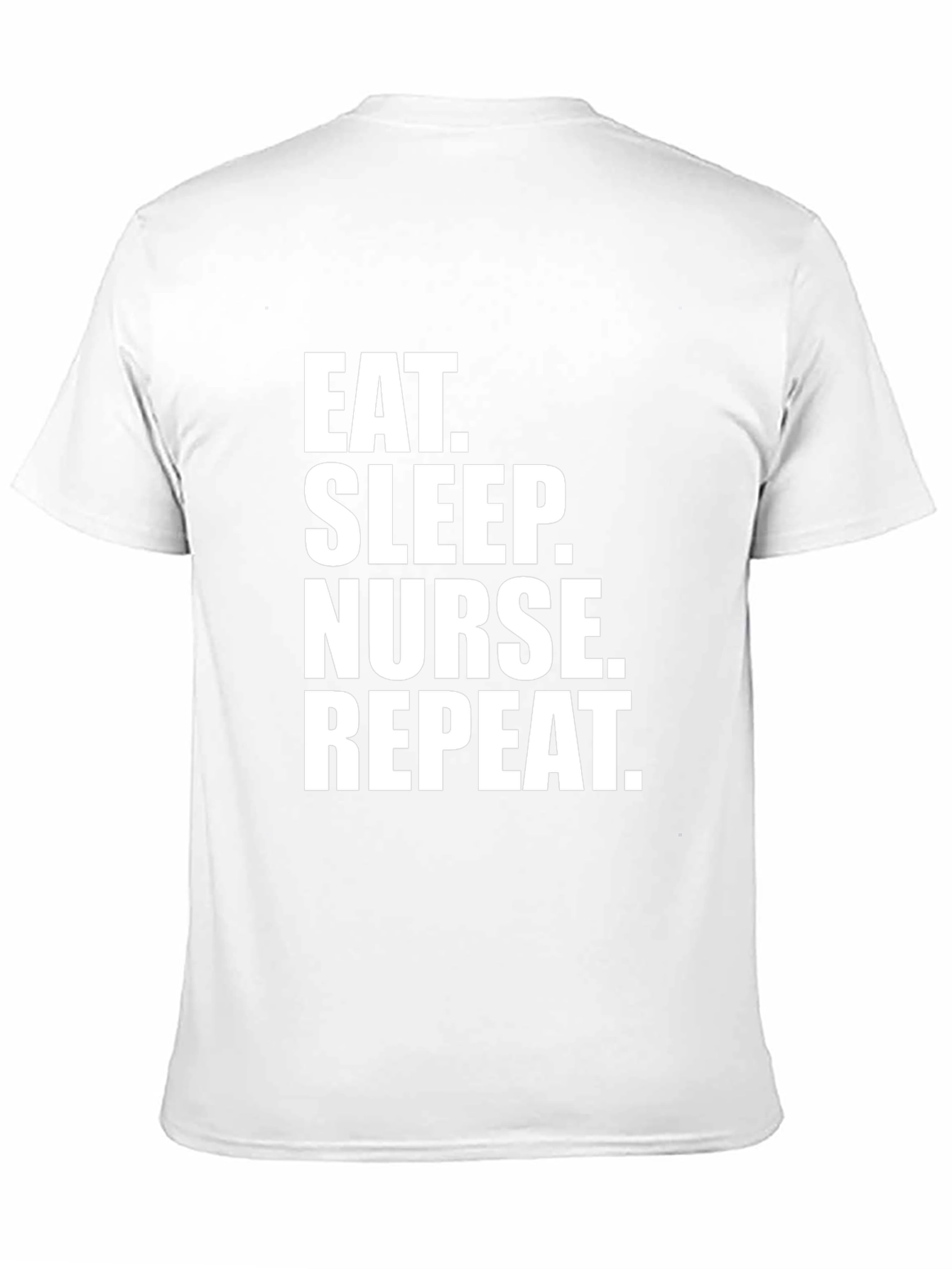 Black Eat Sleep Nurse Repeat Black T-Shirt view 11