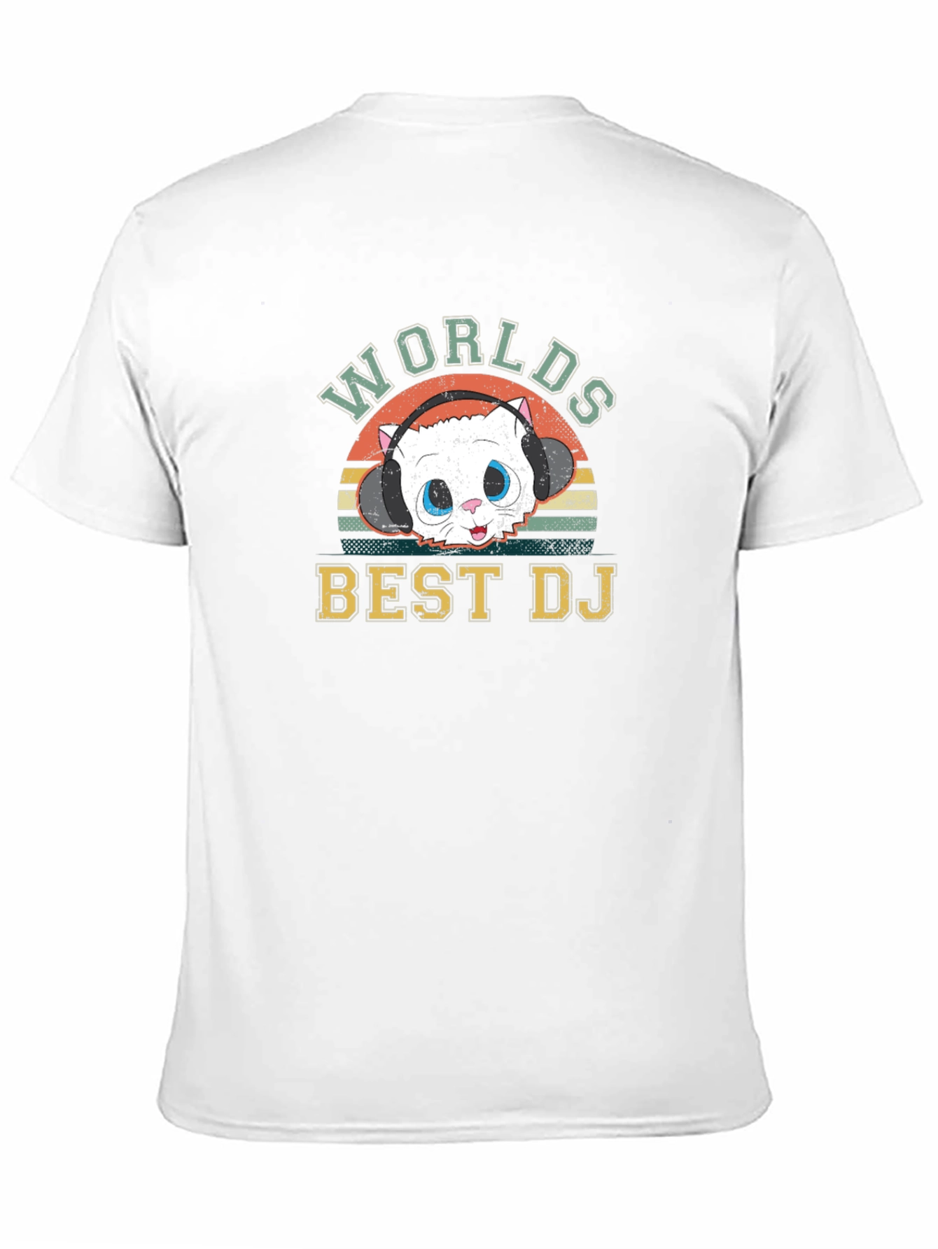Black World's Best DJ Cat T-Shirt - Novelty Graphic Tee view 11