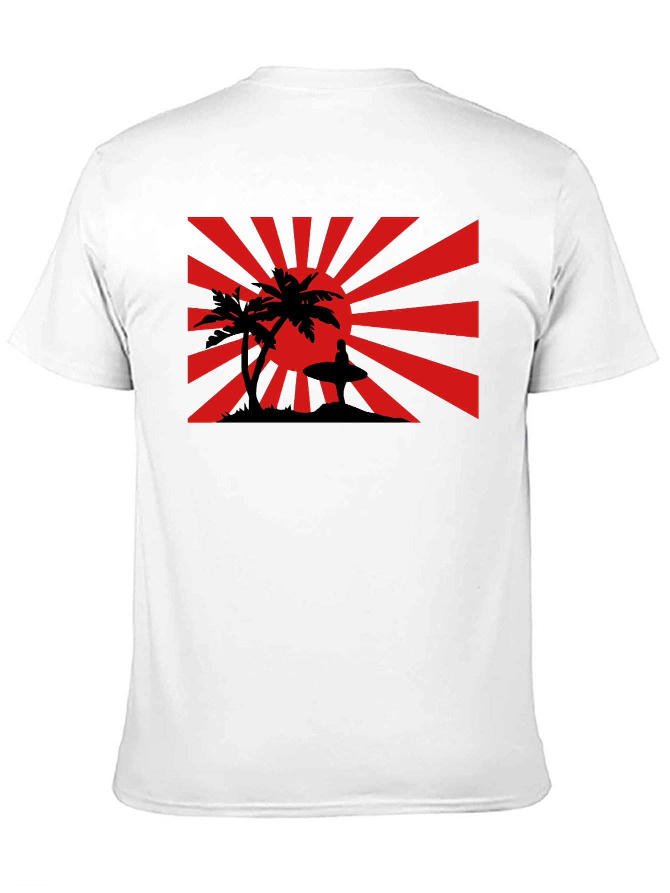 Black Sunset Surfer Graphic Tee - Black Cotton Shirt view 11