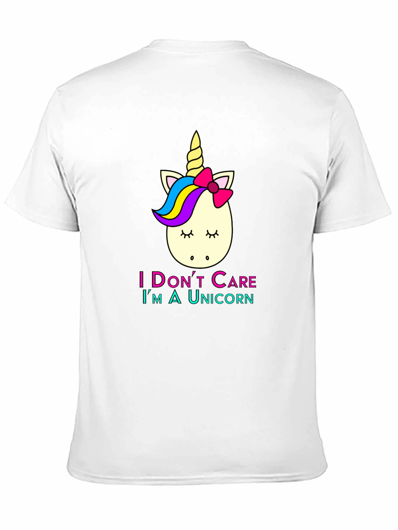 Black Unicorn T-Shirt: I Don't Care, I'm a Unicorn view 11