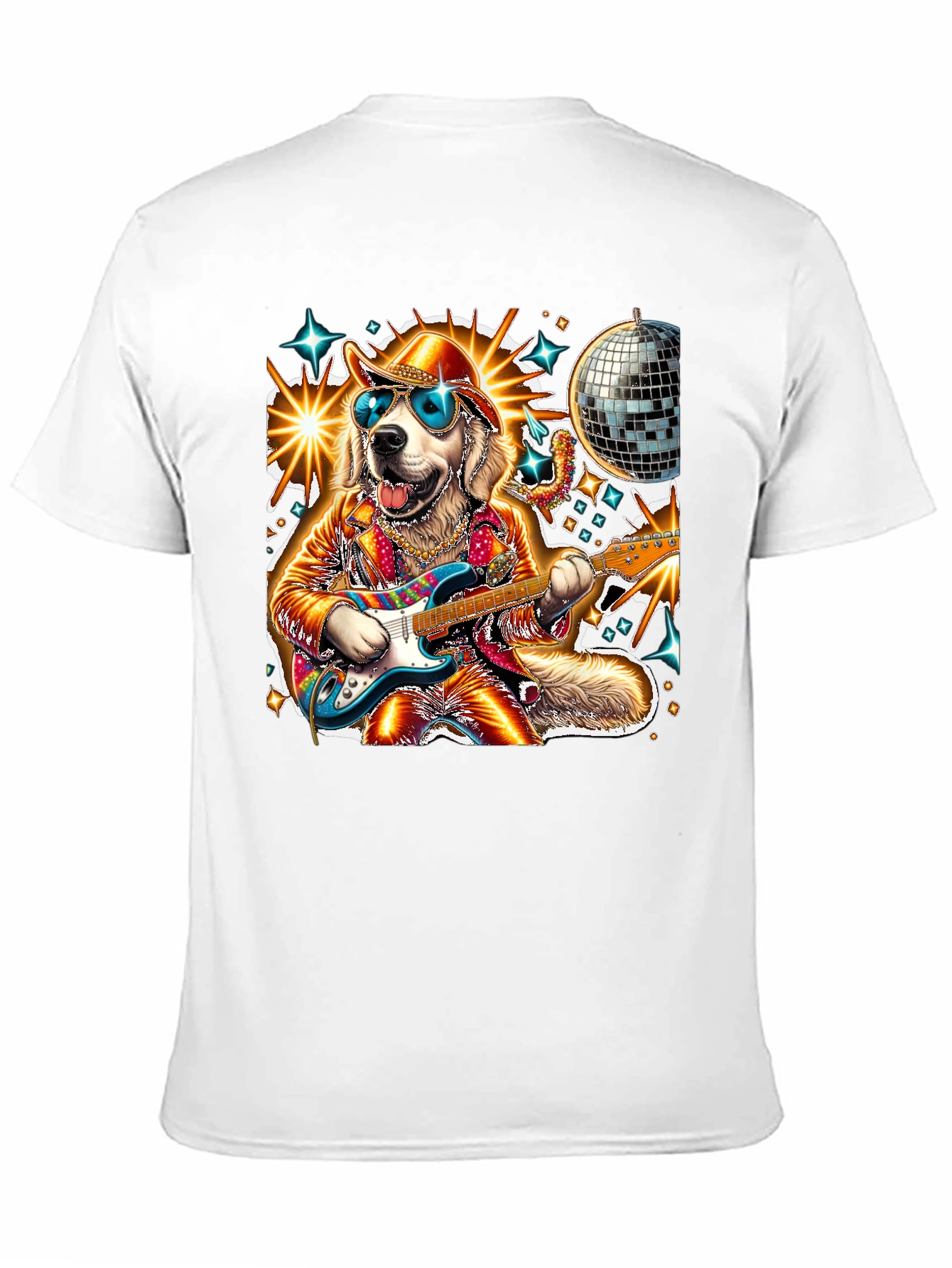 Disco Dog Guitarist Graphic Tee - 11
