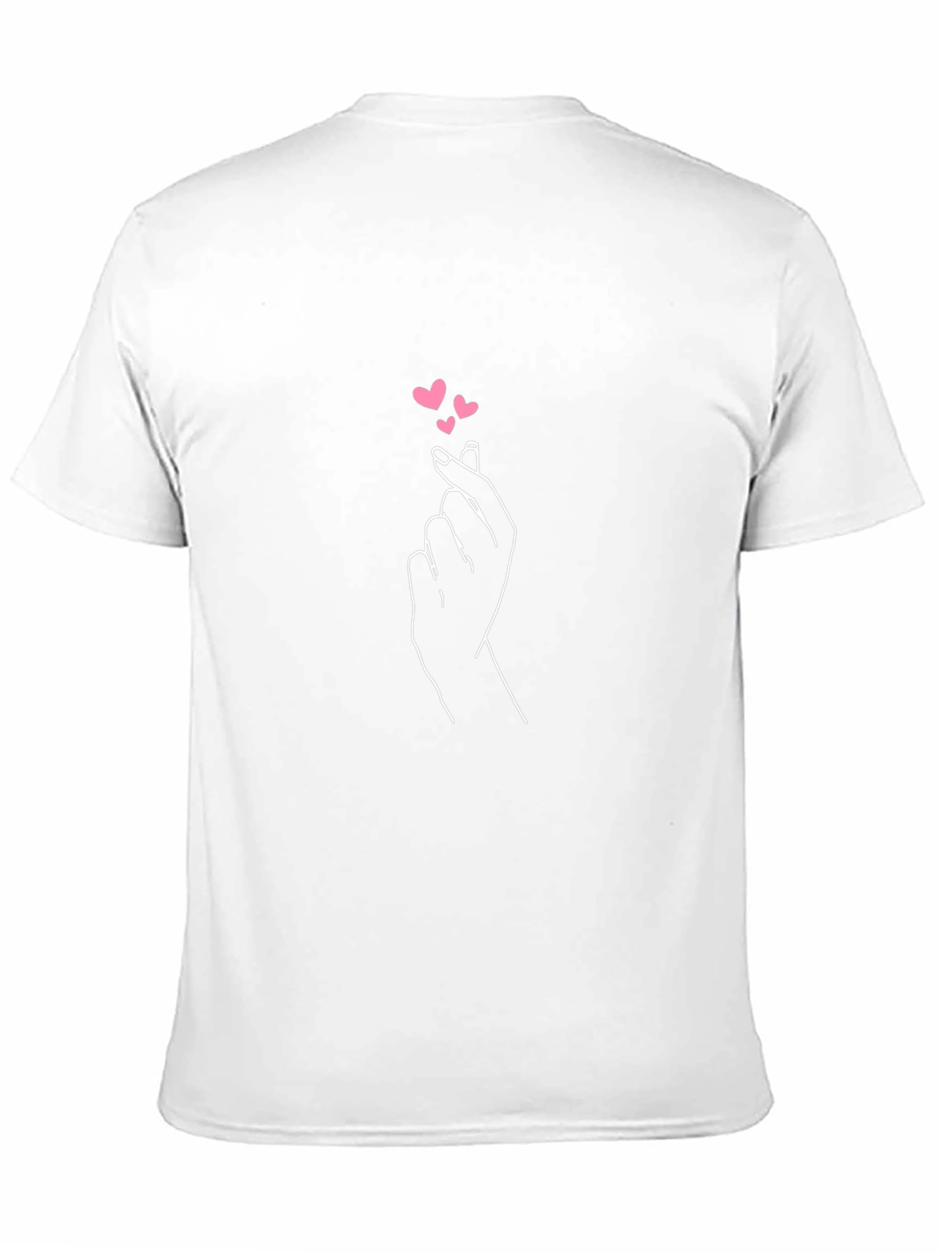 Black Heart Fingers Graphic Tee - Trendy Minimalist Design view 11