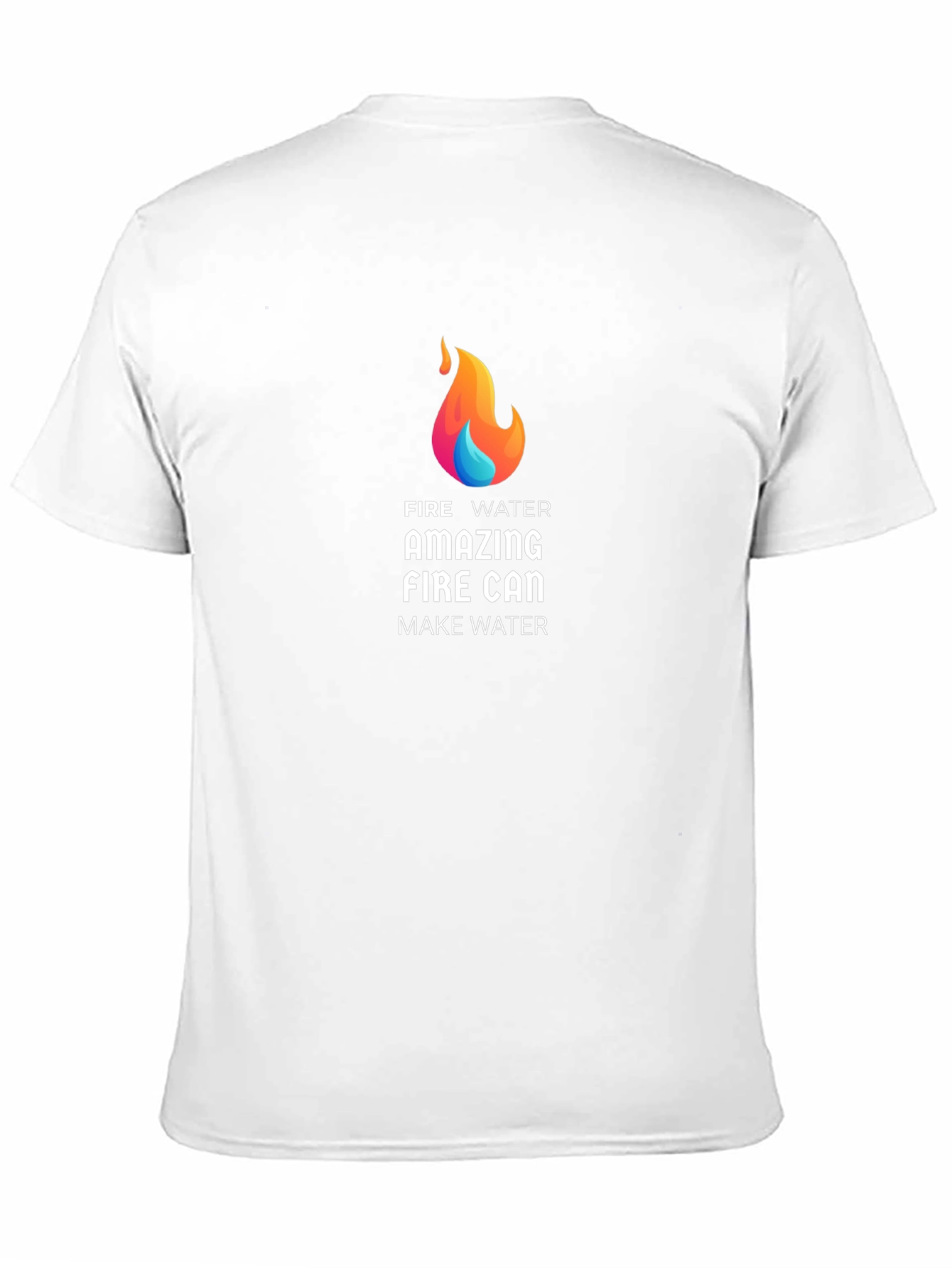 Black Fire Water T-Shirt - Amazing Fire Can Make Water Graphic Tee view 11