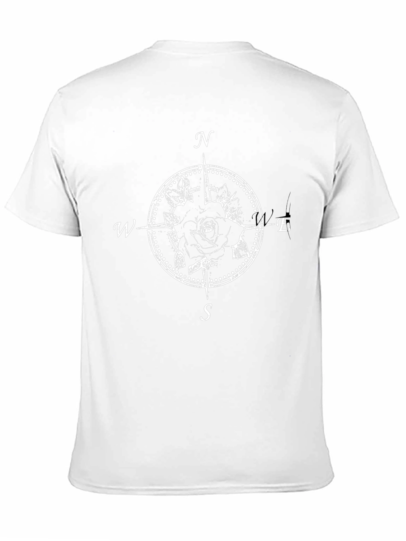 Black Rose Compass T-Shirt - Black, Classic Fit view 11