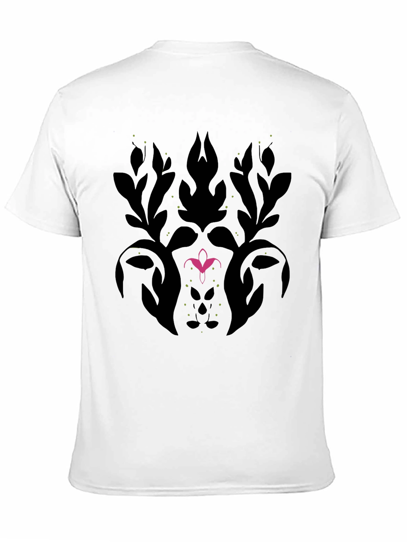 Black Floral Damask Graphic Tee - Stylish & Unique view 11